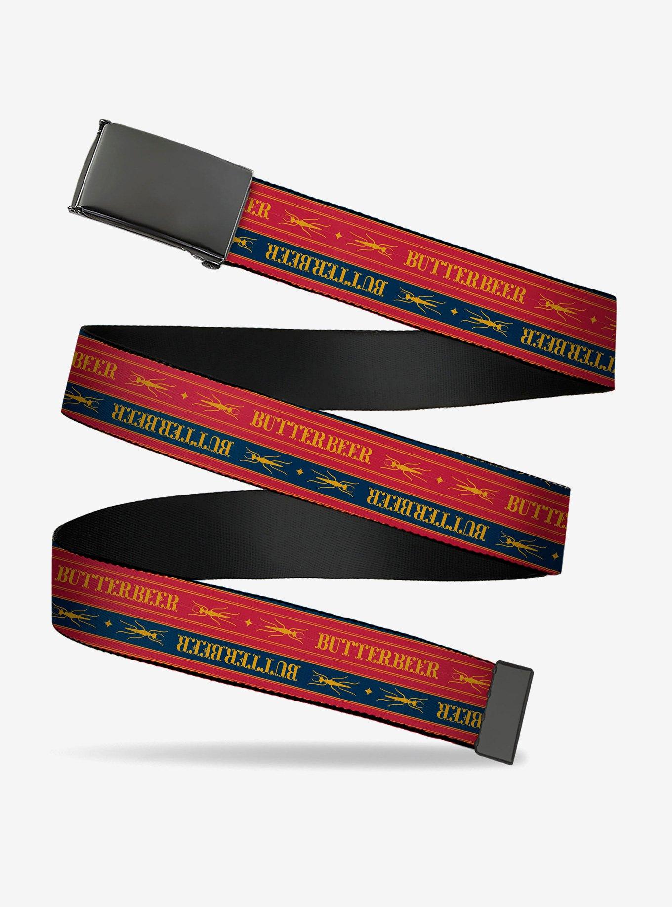 Harry Potter Butterbeer Stripe Clamp Buckle Belt