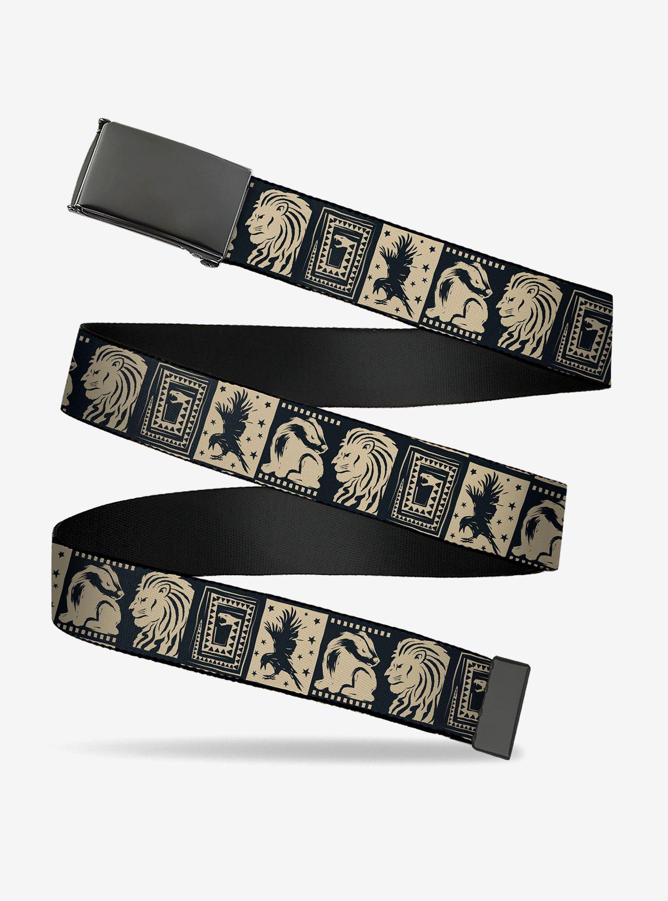 Harry Potter Hogwarts House Patch Blocks Clamp Buckle Belt, , hi-res