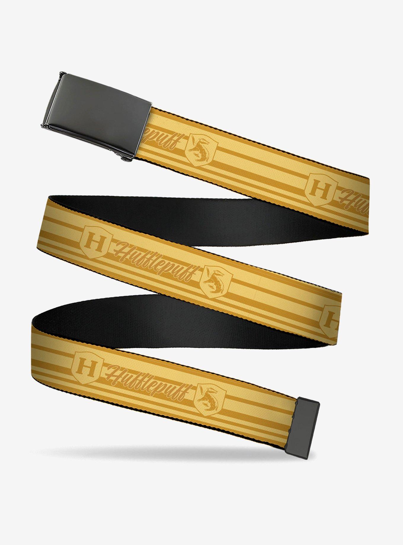 Harry Potter Hufflepuff House Champion Icons Stripe Clamp Buckle Belt
