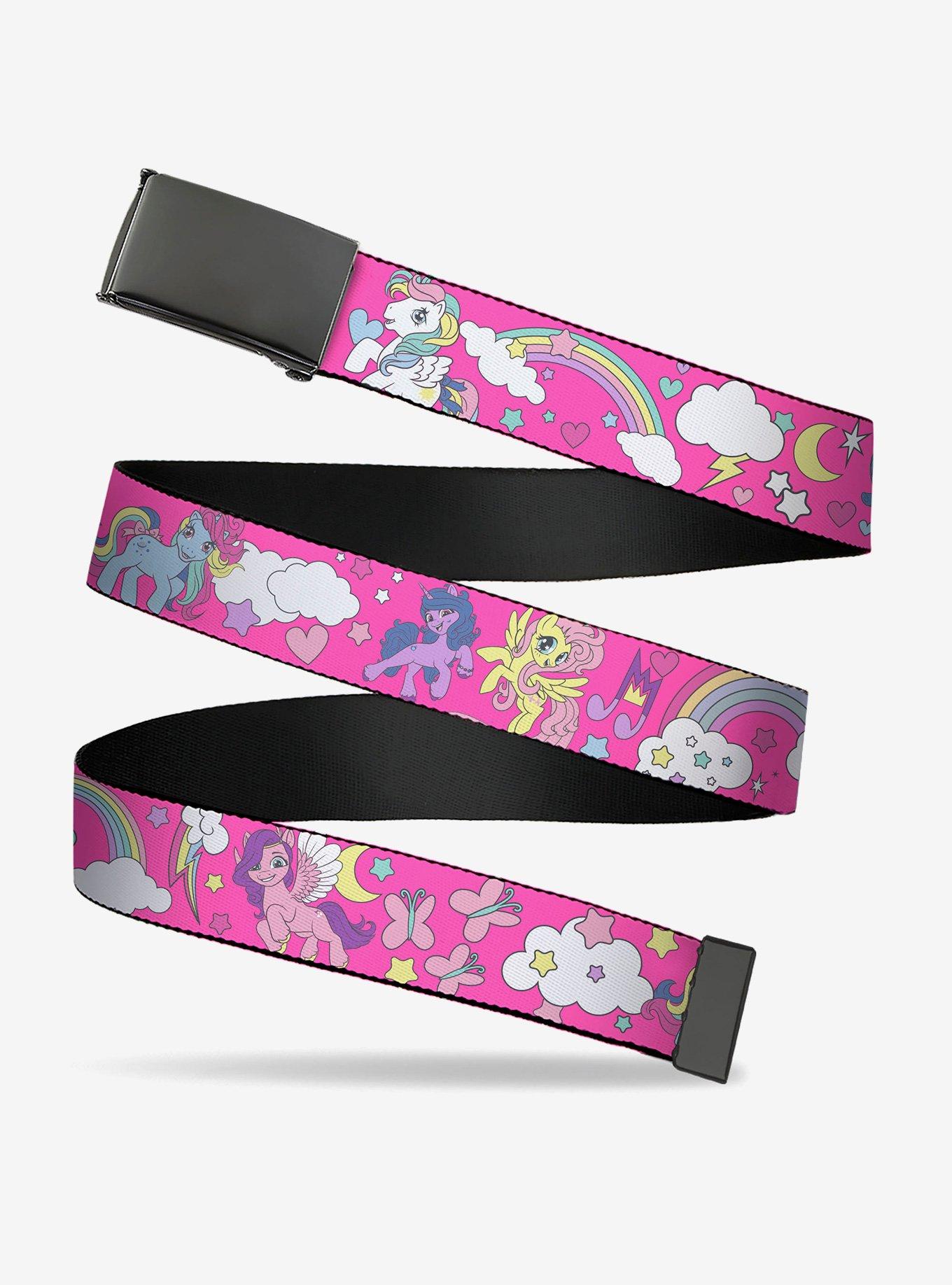My Little Pony Ponies and Cutie Marks Collage Multi Clamp Buckle Belt, , hi-res