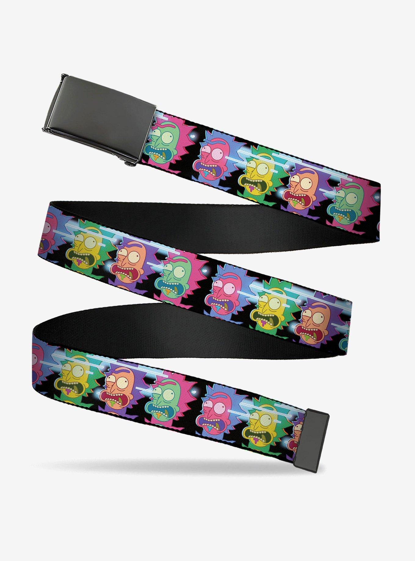 Rick and Morty Rick Screaming Face Multi Clamp Buckle Belt, , hi-res