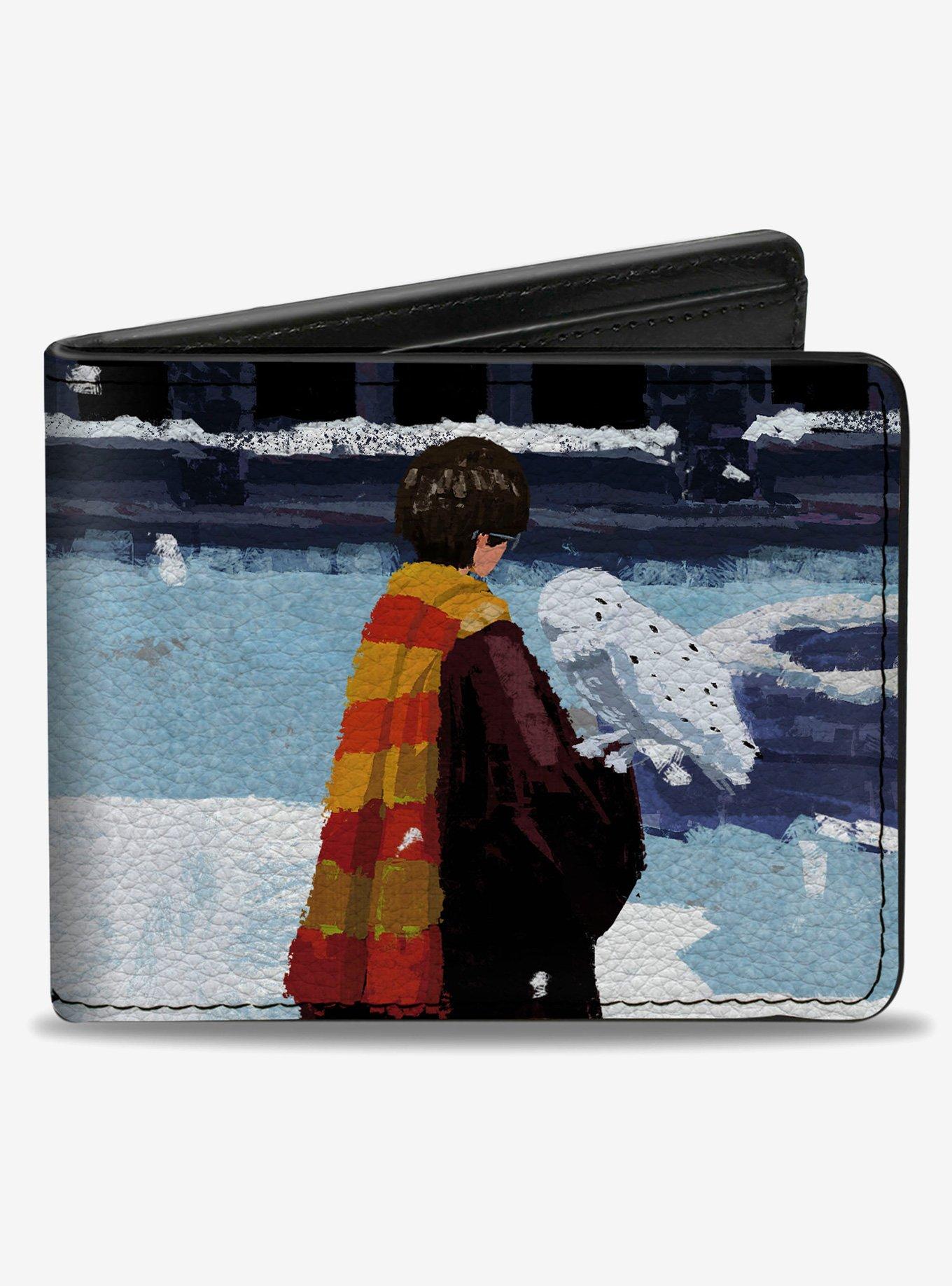 Harry Potter and Hedwig Impressionist Snow Scene Bifold Wallet, , hi-res