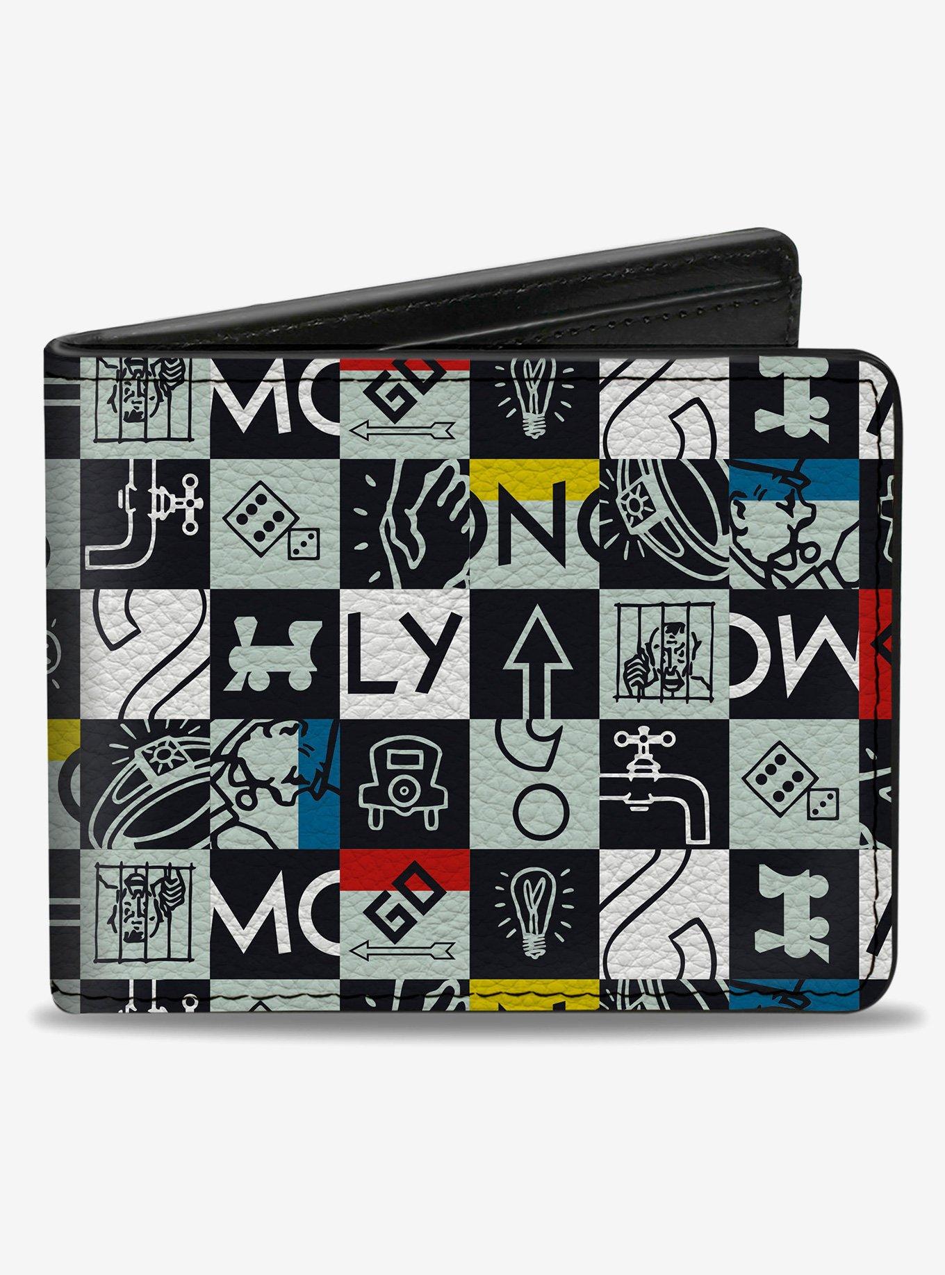 Monopoly Icon Blocks Collage Multi Bifold Wallet