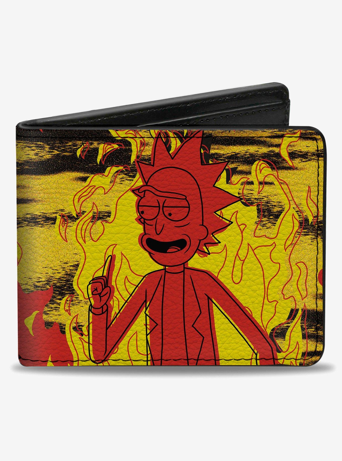 Rick and Morty I Always Slay Queen Flames Pose Red Bifold Wallet, , hi-res