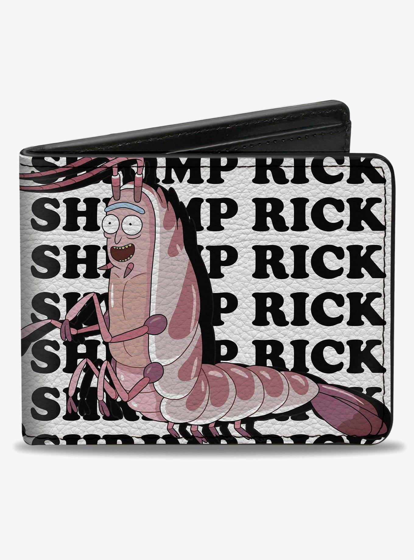 Rick and Morty Shrimp Rick Pose and Text Bifold Wallet