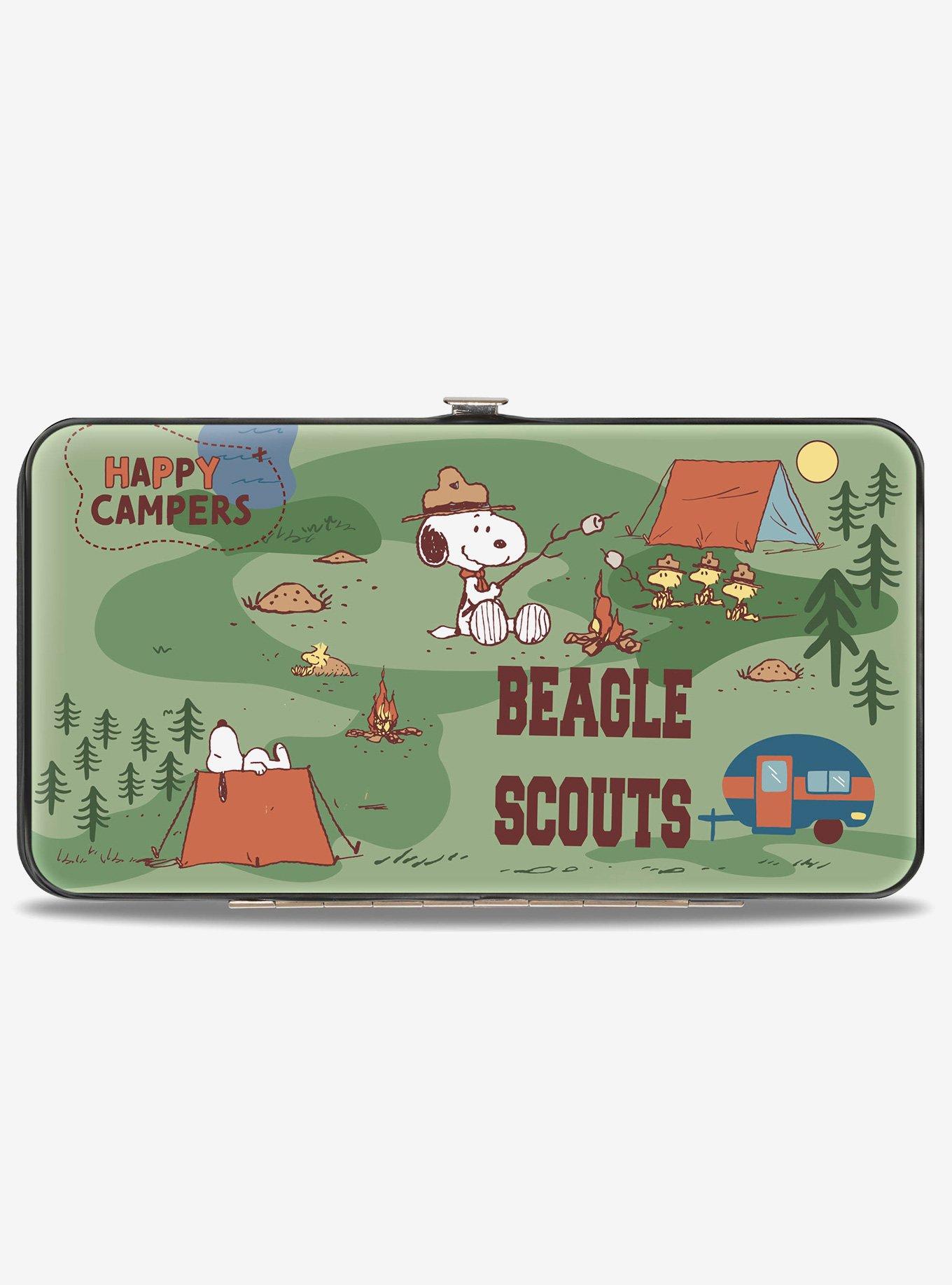 Peanuts Happy Camper Beagle Scouts Scenes Hinged Wallet