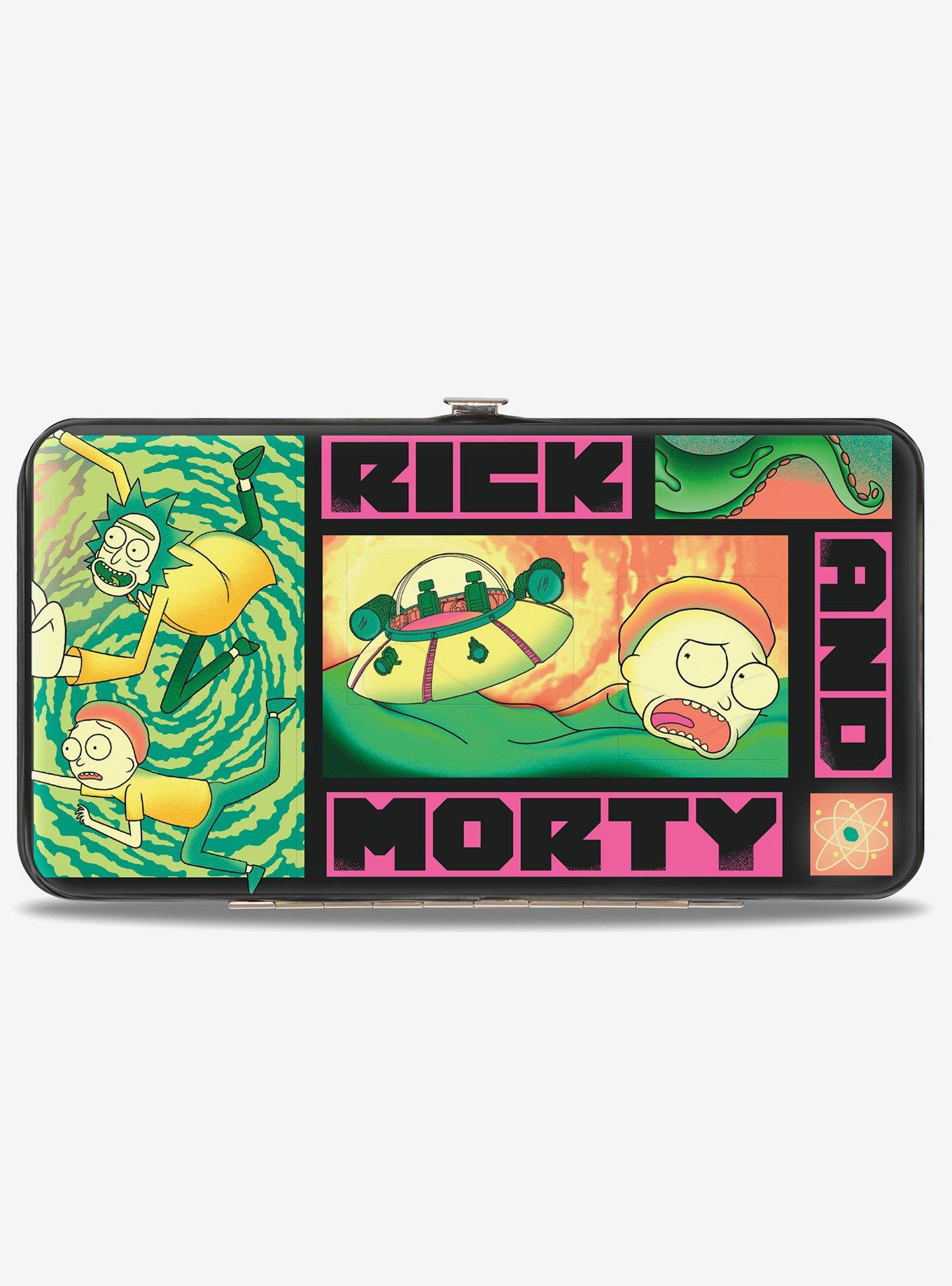Rick and Morty Text Blocks and Scenes Multi Hinged Wallet, , hi-res