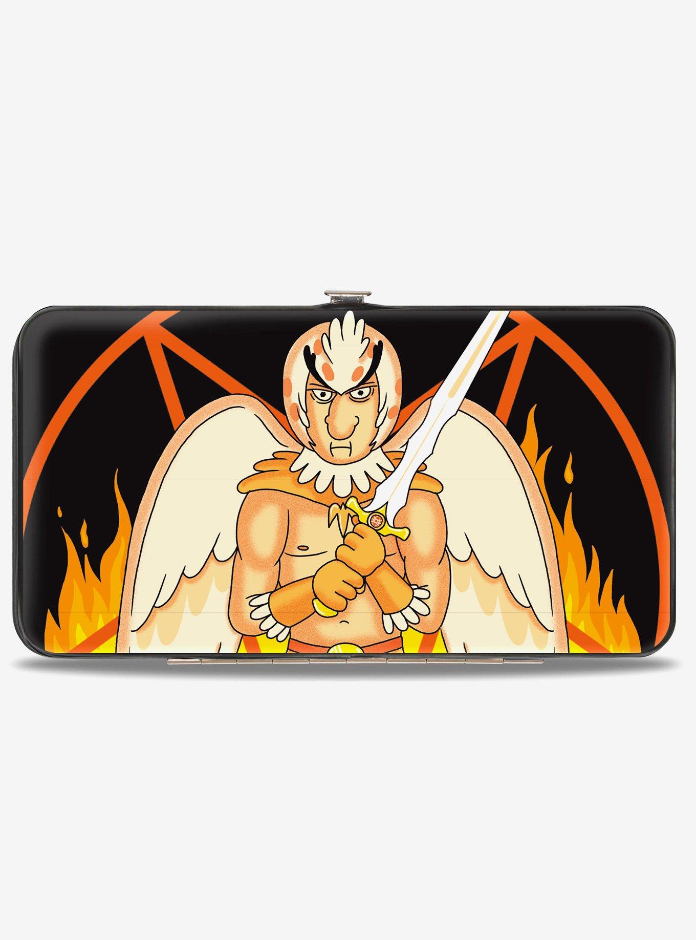 Rick and Morty Bird Person Pentagram Fire Pose Hinged Wallet, , hi-res