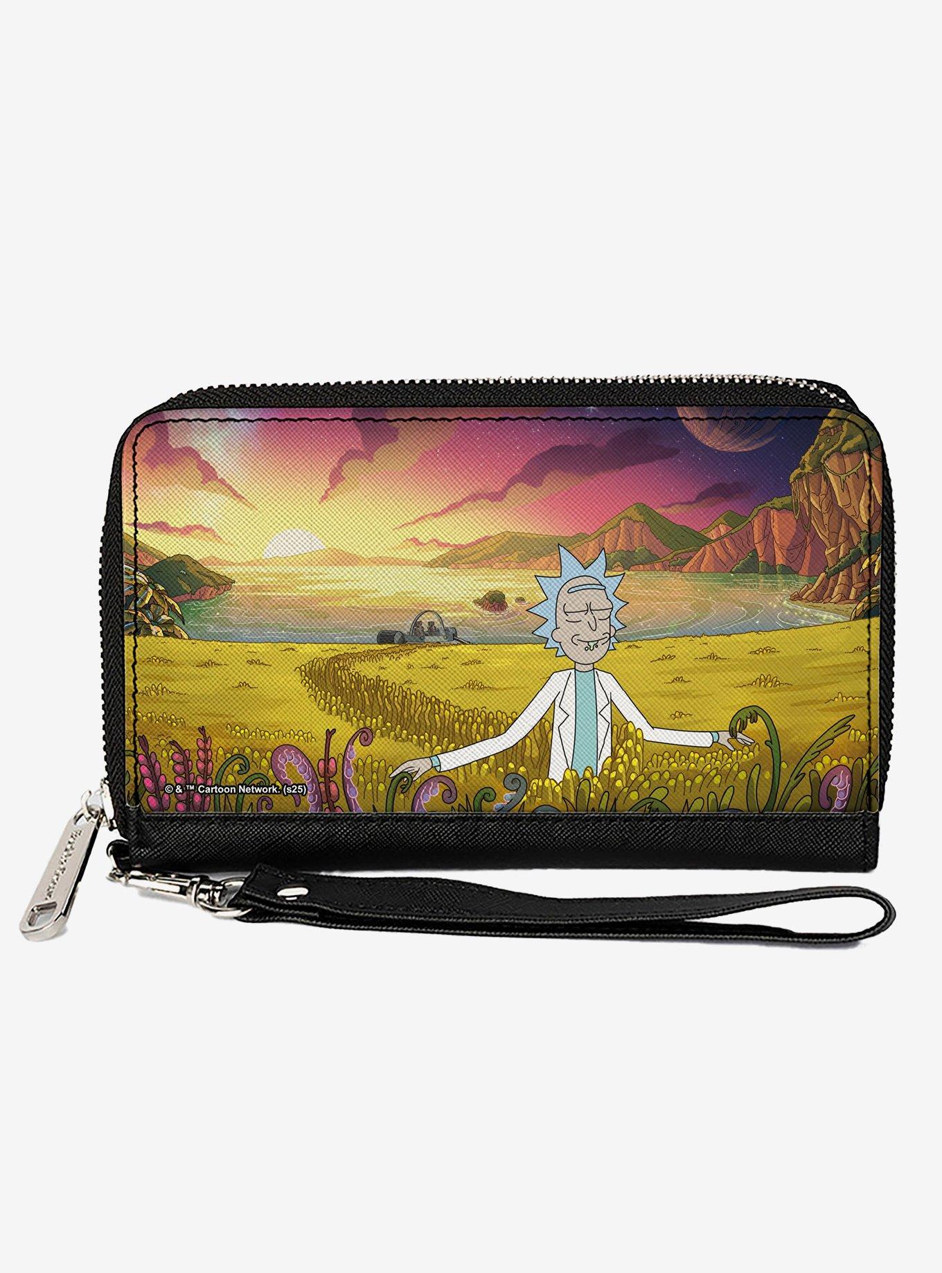 Rick and Morty the Old Man and the Seat Field Scene Zip Around Wallet, , hi-res