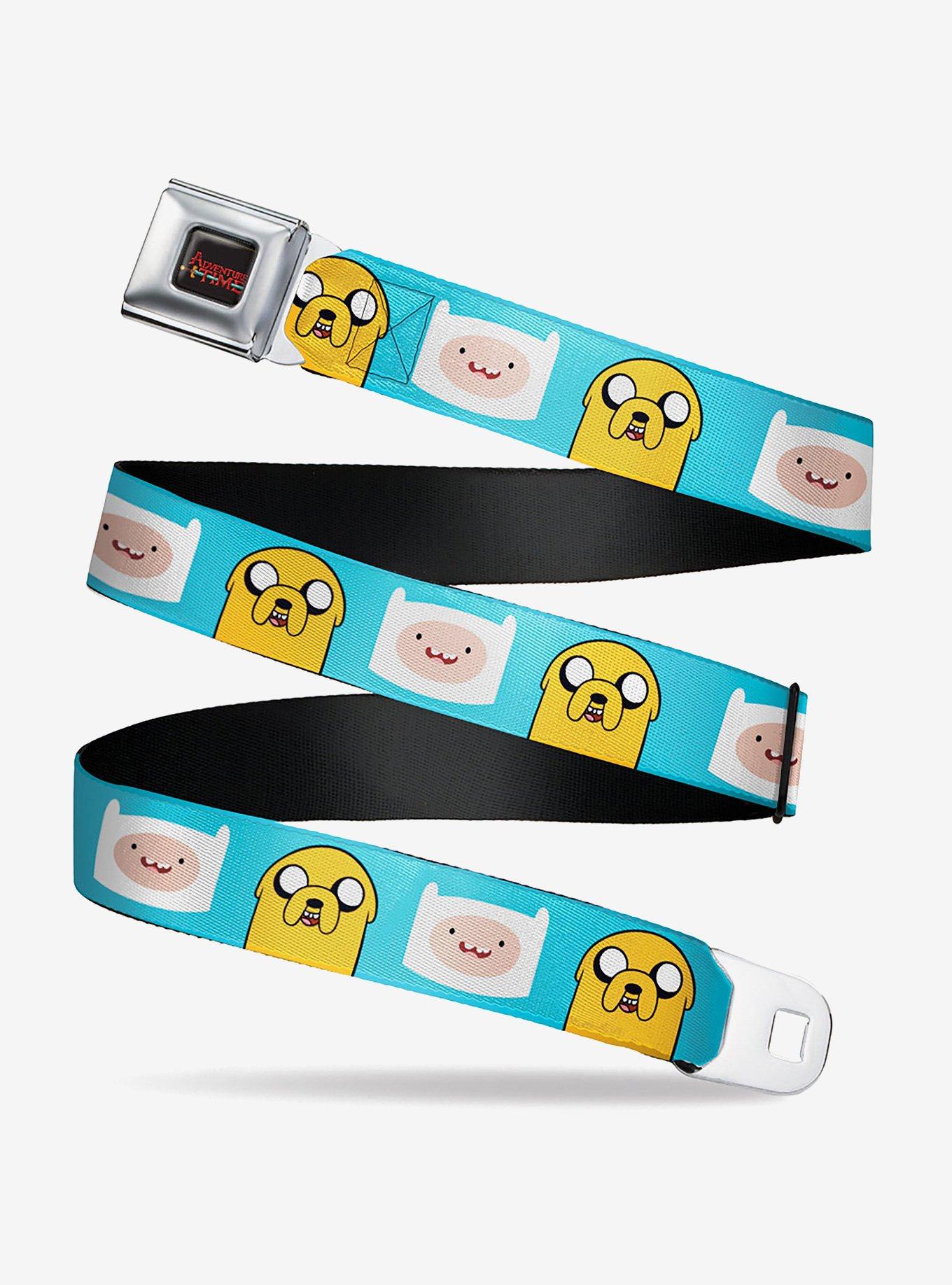 Adventure Time Finn and Jake Faces Youth Seatbelt Buckle Belt, , hi-res