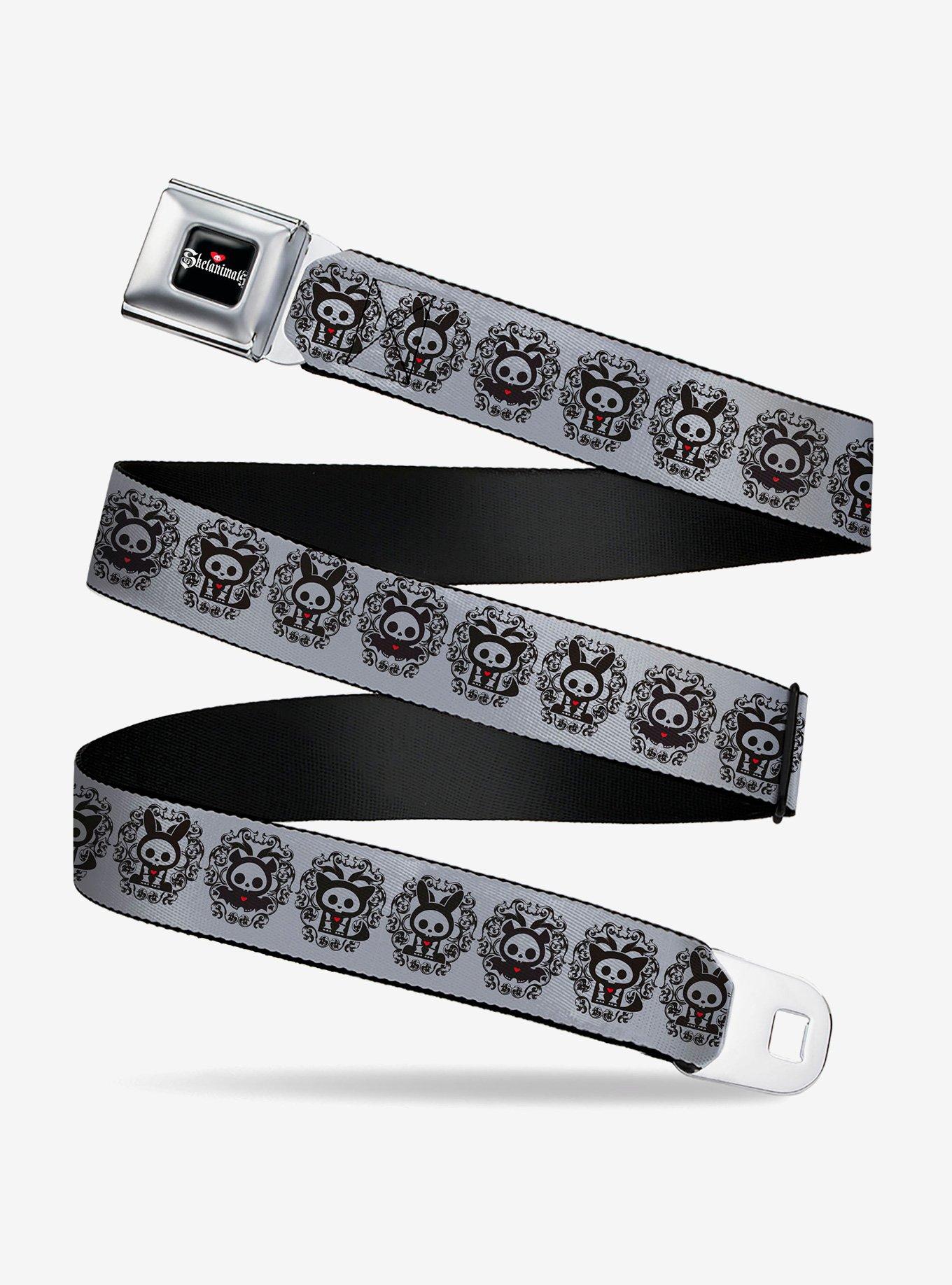 Skelanimals Diego Jack Kits Portraits Black Youth Seatbelt Buckle Belt, , hi-res