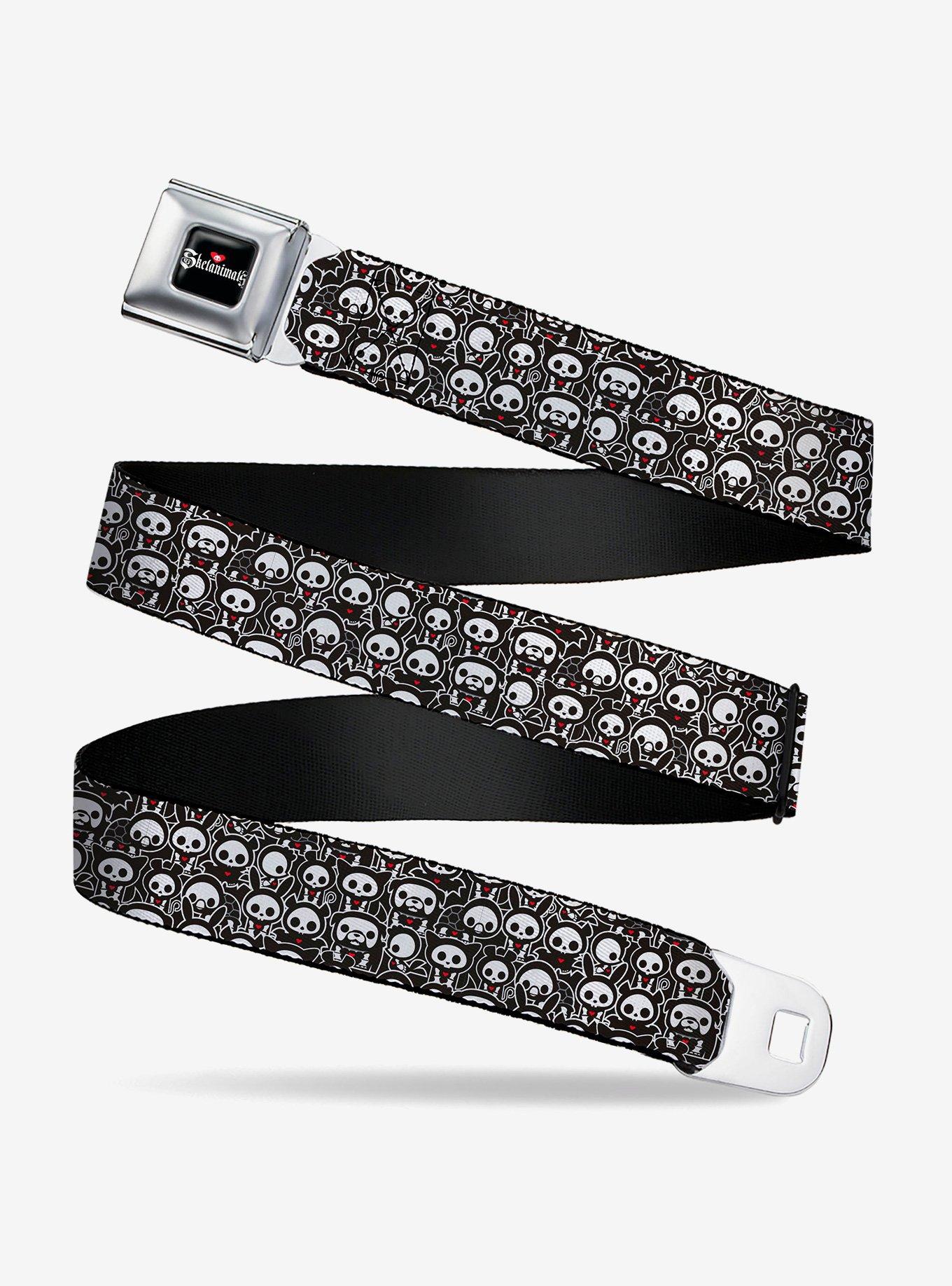 Skelanimals Animal Poses Stacked Youth Seatbelt Buckle Belt