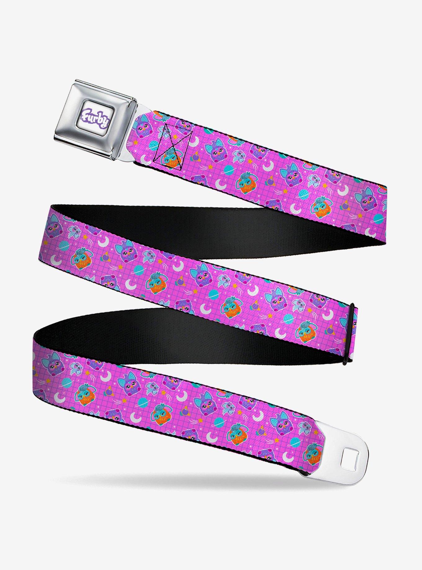 Furby and Furblets Galaxy Grid Collage Youth Seatbelt Buckle Belt, , hi-res