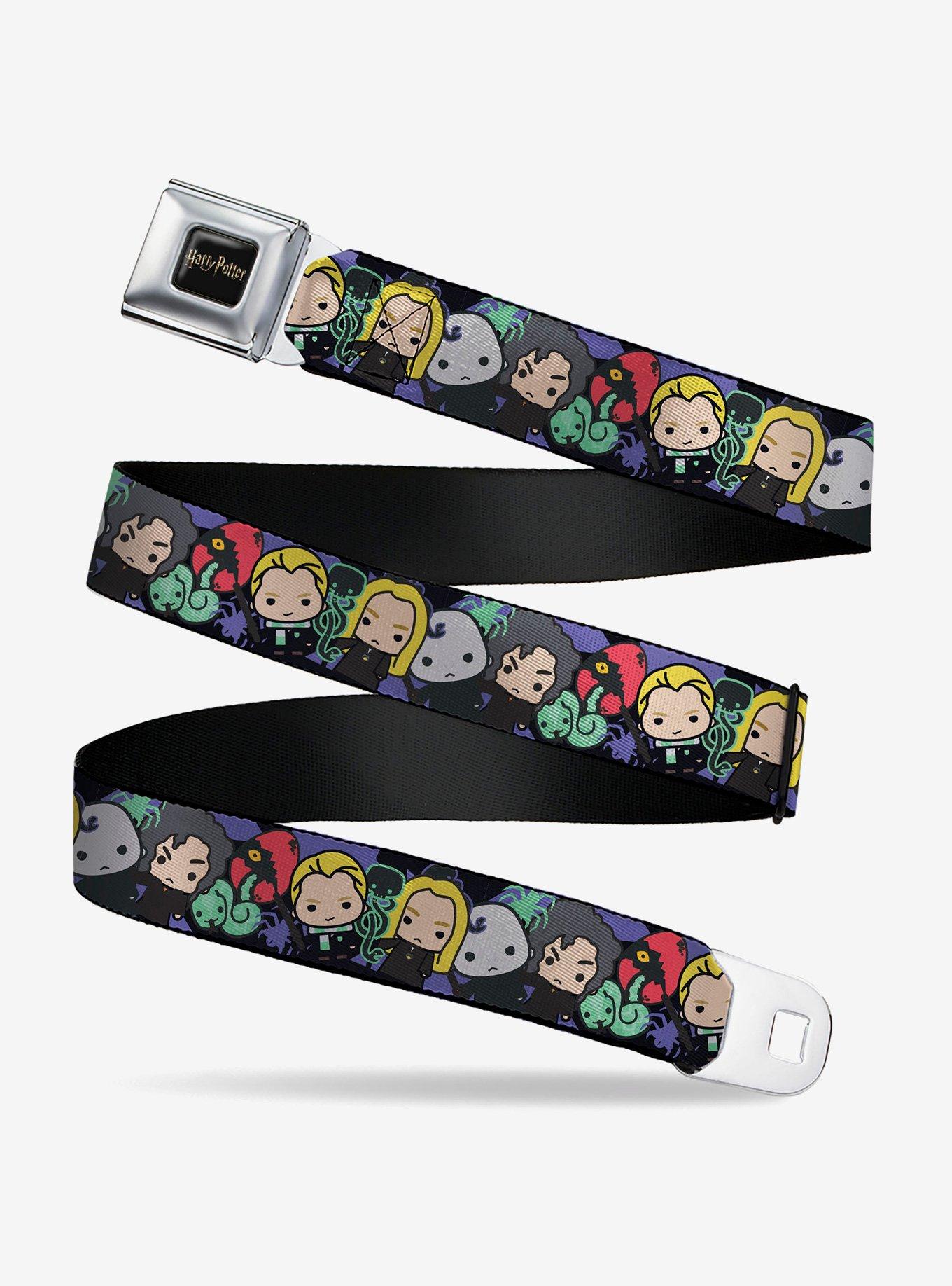 Harry Potter Chibi Slytherin House Characters and Icons Youth Seatbelt Buckle Belt