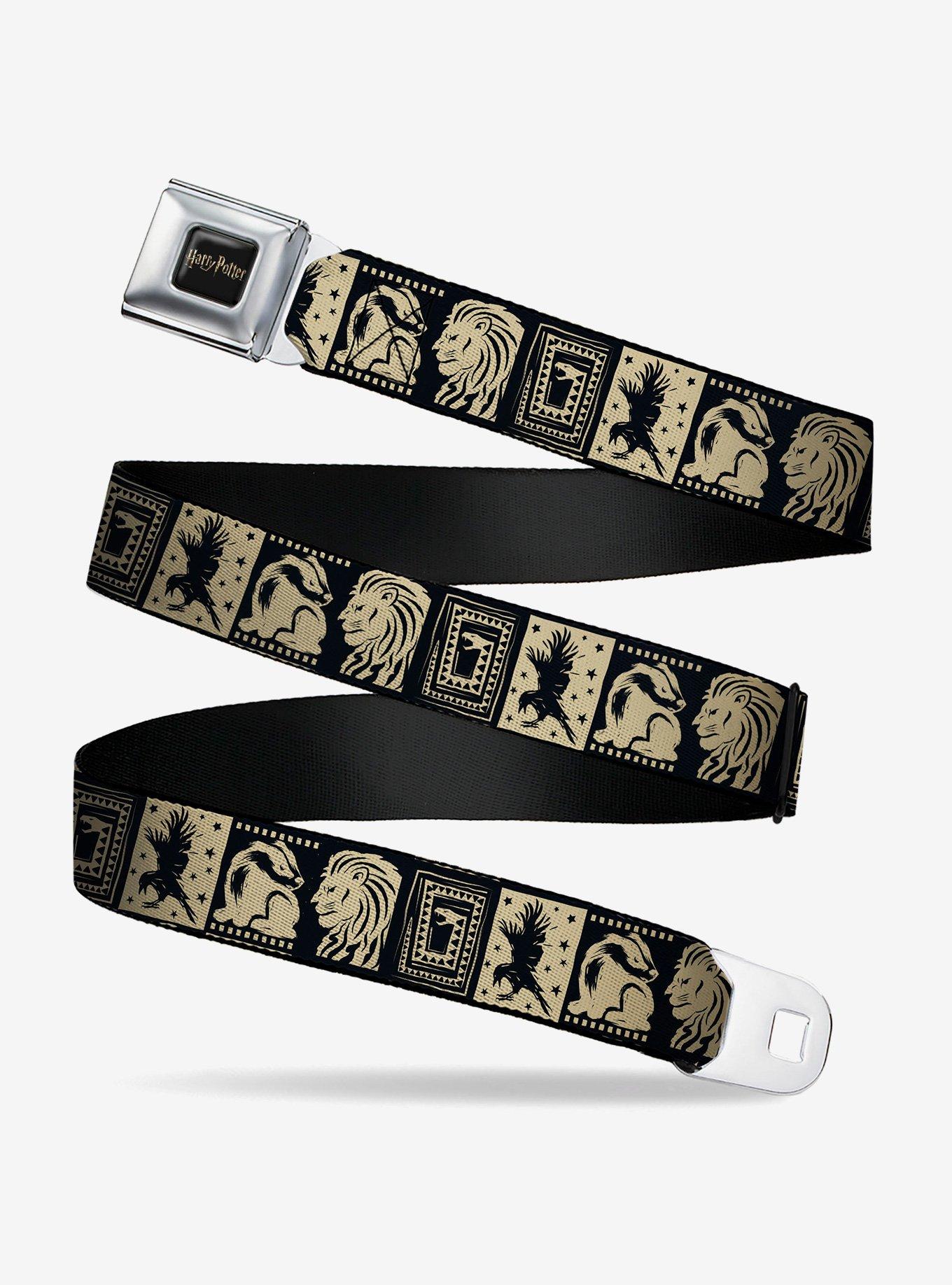 Harry Potter Hogwarts House Patch Blocks Youth Seatbelt Buckle Belt, , hi-res