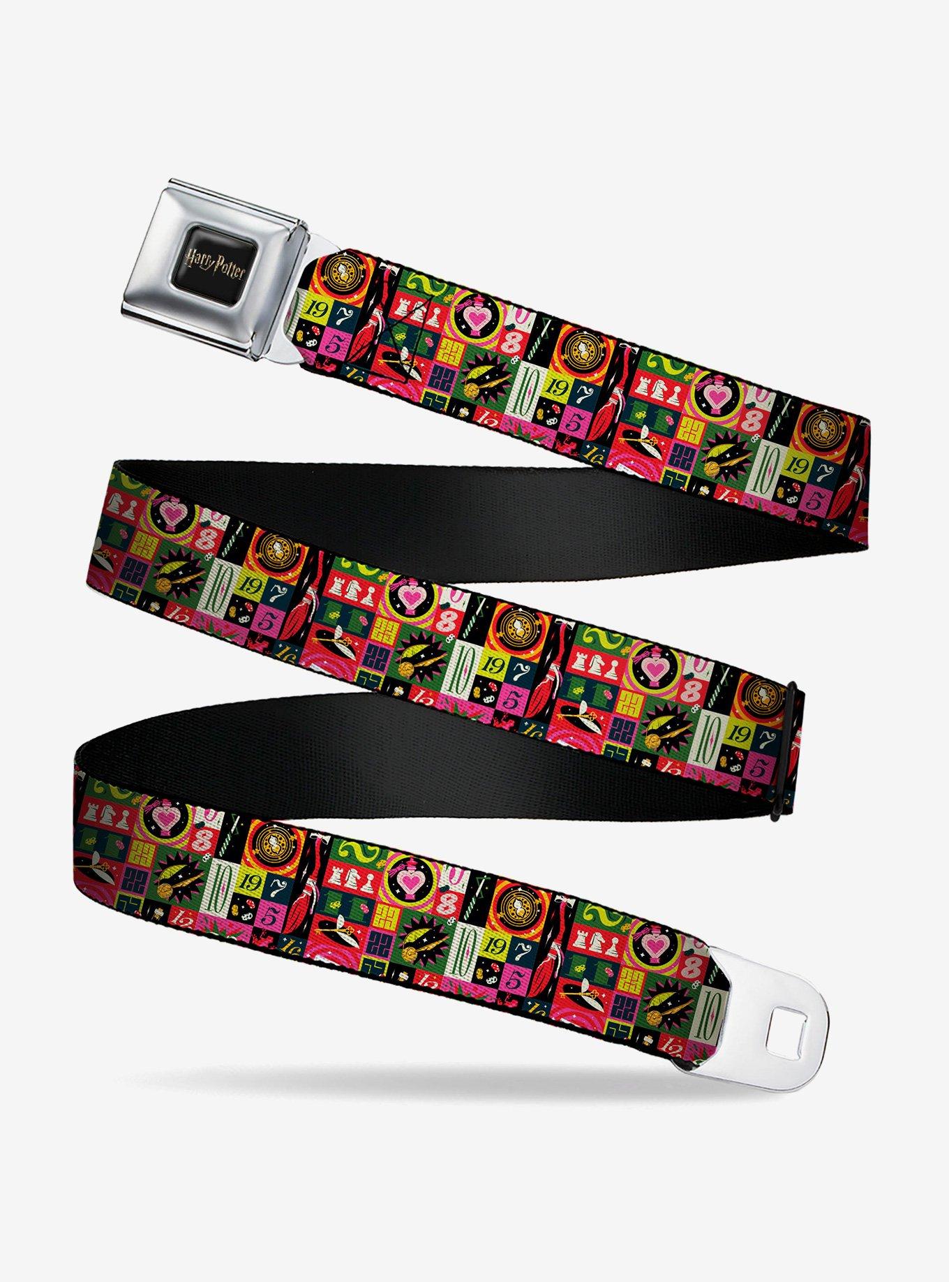 Harry Potter Deck The Holidays Christmas Collage Multi Youth Seatbelt Buckle Belt, , hi-res