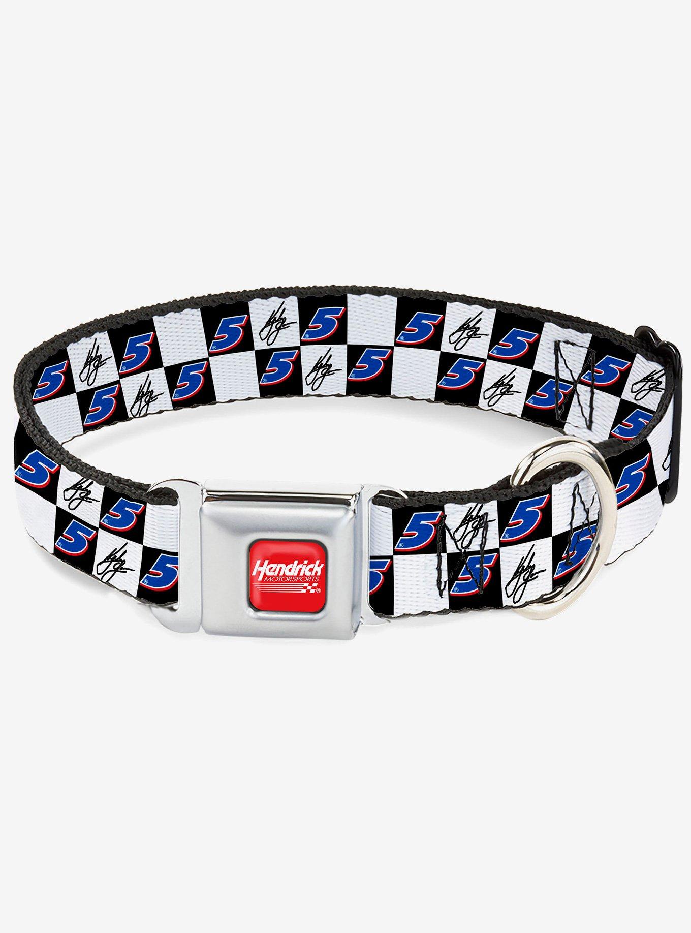 Hendrick Motorsports Kyle Larson Autograph and #5 Checker Logo Seatbelt Buckle Dog Collar, , hi-res