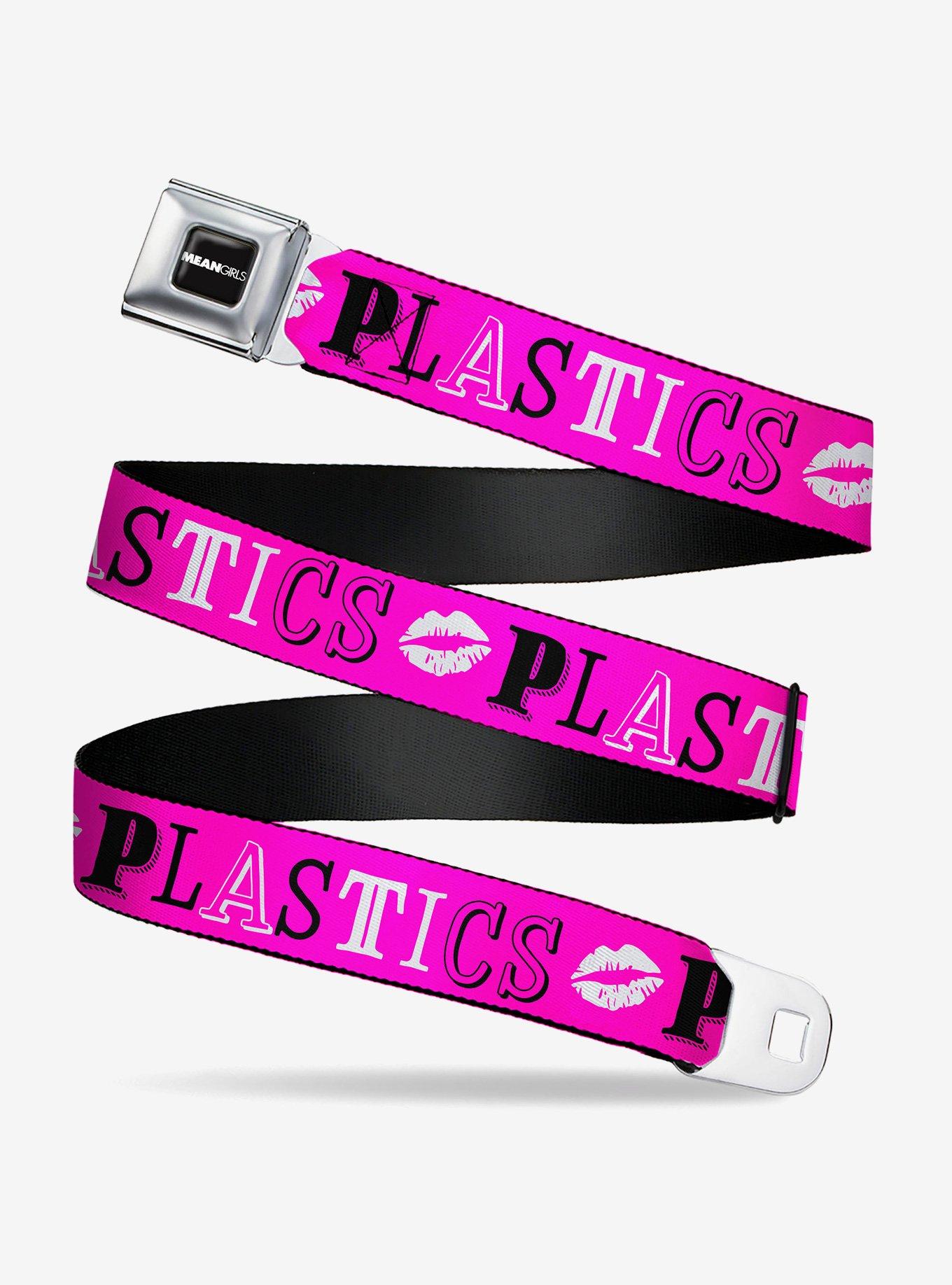 Mean Girls Plastics Collage Youth Seatbelt Buckle Belt, , hi-res