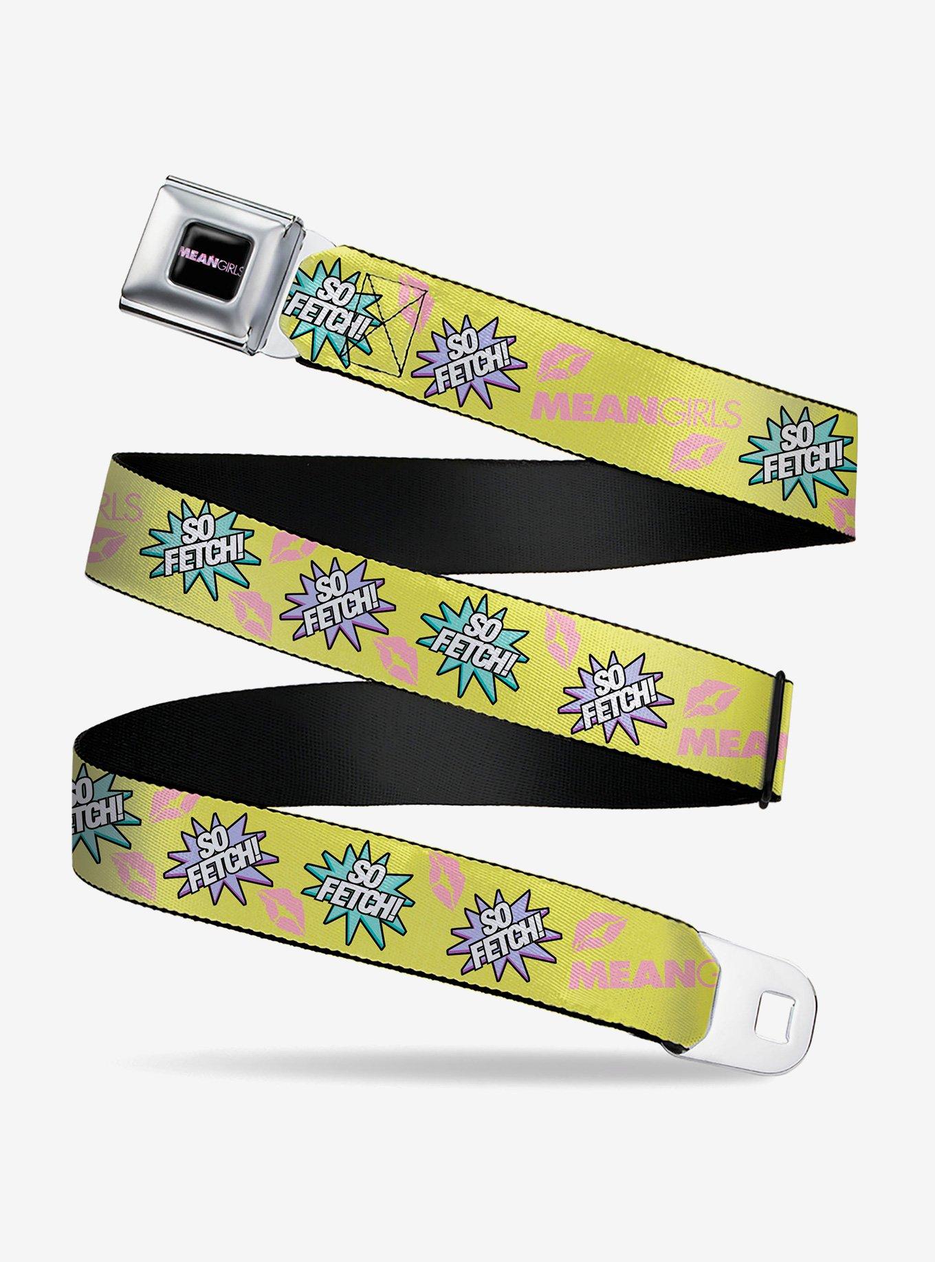 Mean Girls Title Logo So Fetch Quote Collage Youth Seatbelt Buckle Belt, , hi-res