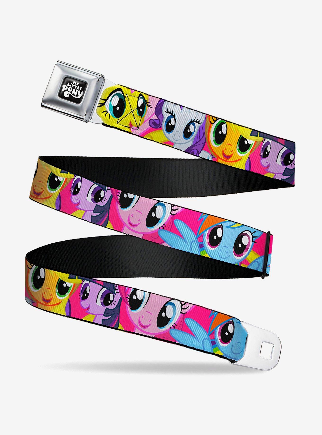 My Little Pony Mane Six Eye Expressions Close Up Multi Youth Seatbelt Buckle Belt