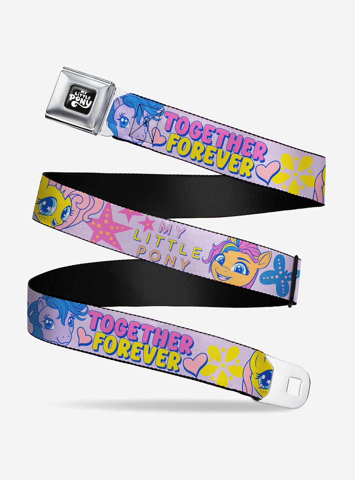 My Little Pony Three Ponies Together Forever Multi Youth Seatbelt Buckle Belt