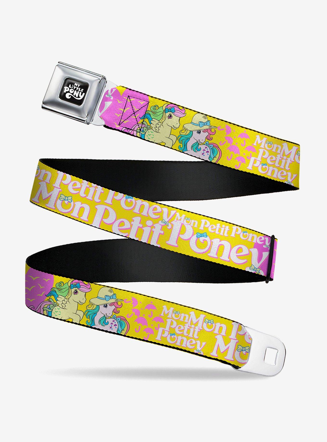 My Little Pony Mon Petit Poney Ponies and Cutie Marks Collage Youth Seatbelt Buckle Belt, , hi-res