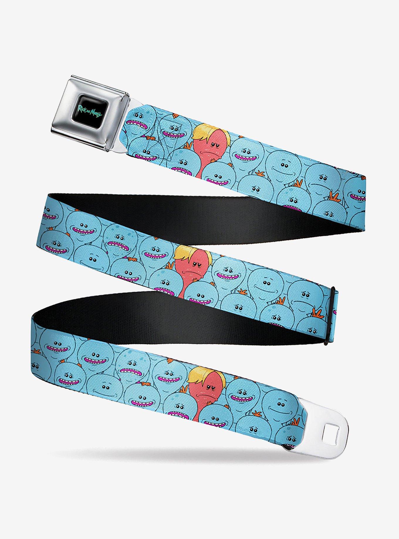 Rick and Morty Kirkland Meeseeks and Meeseeks Youth Seatbelt Buckle Belt, , hi-res