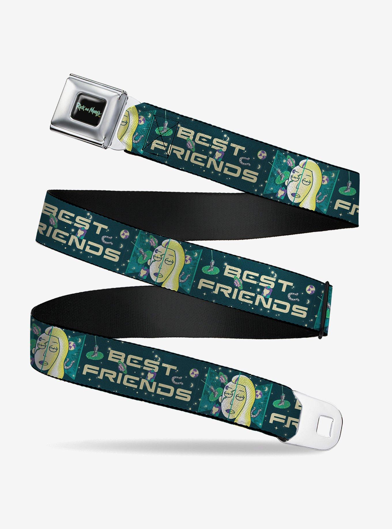 Rick and Morty Space Beth Best Friends Split Pose Youth Seatbelt Buckle Belt