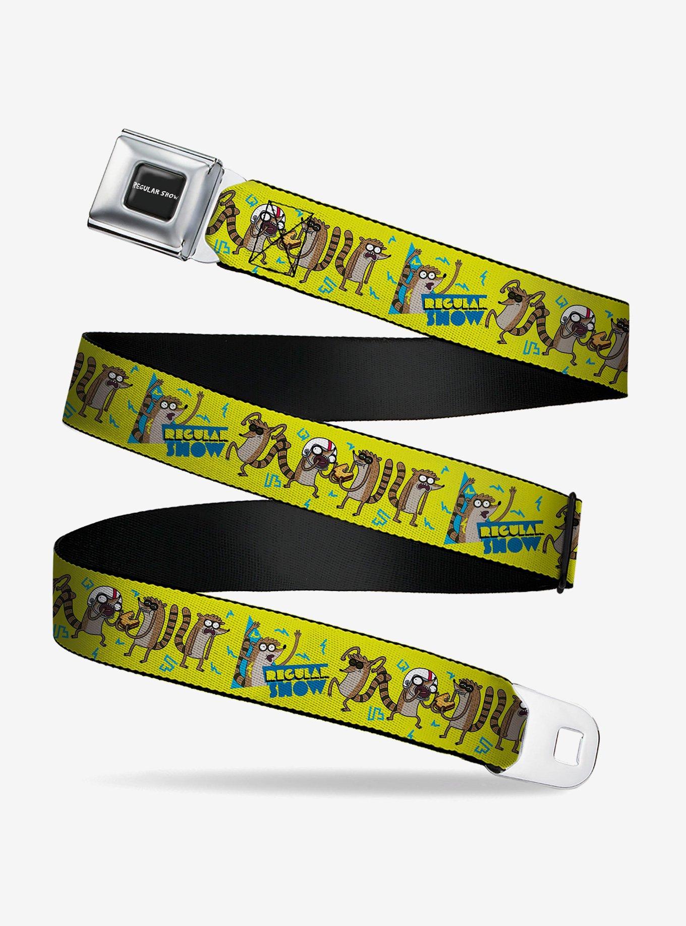 Regular Show Rigby Raccoon Poses Youth Seatbelt Buckle Belt, , hi-res