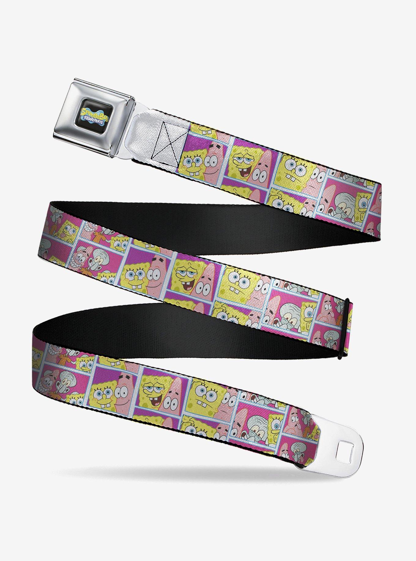 SpongeBob SquarePants and Friends Photo Booth Pose Blocks Youth Seatbelt Buckle Belt, , hi-res