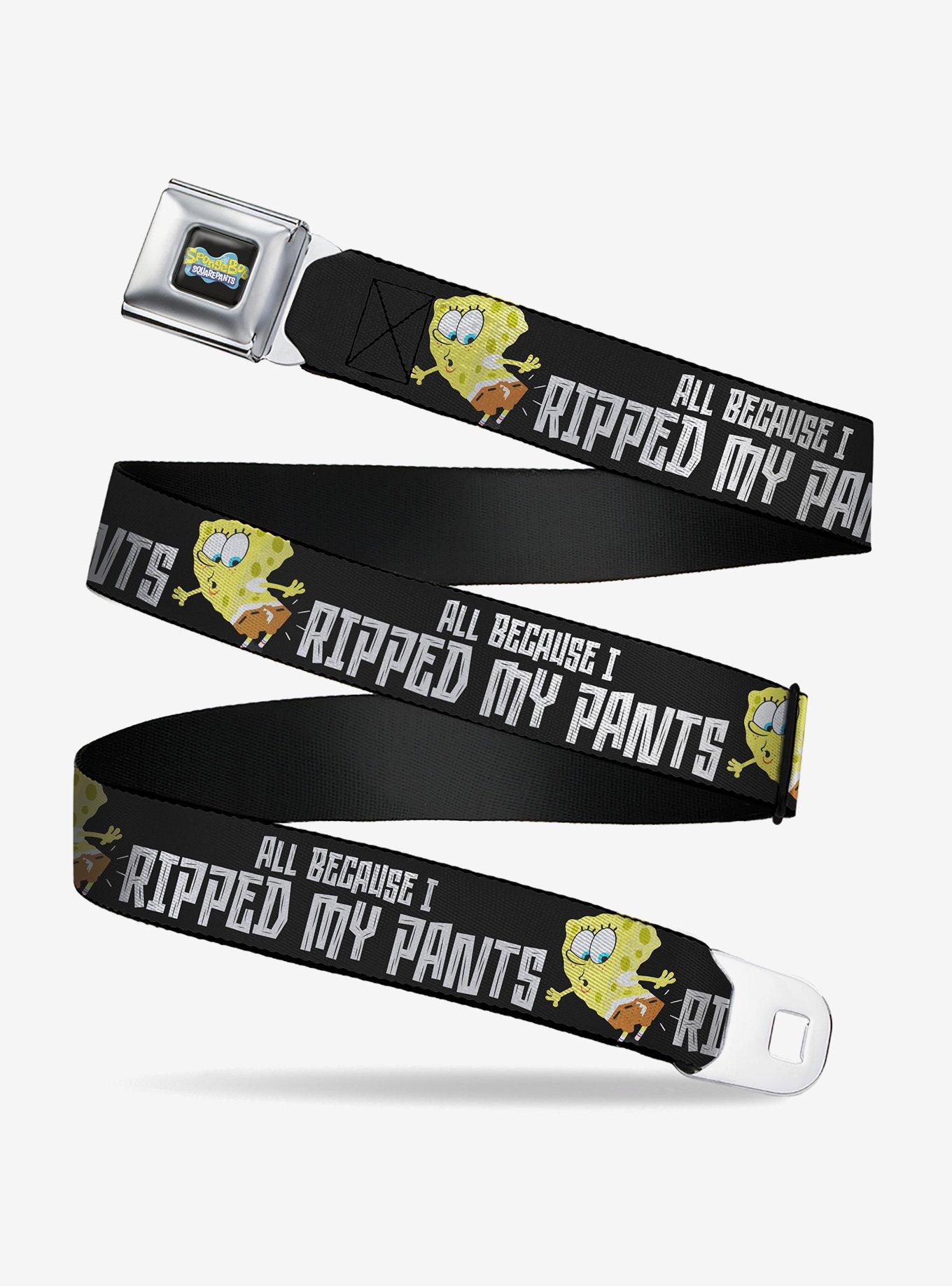 SpongeBob SquarePants All Because I Ripped My Pants Pose Youth Seatbelt Buckle Belt, , hi-res