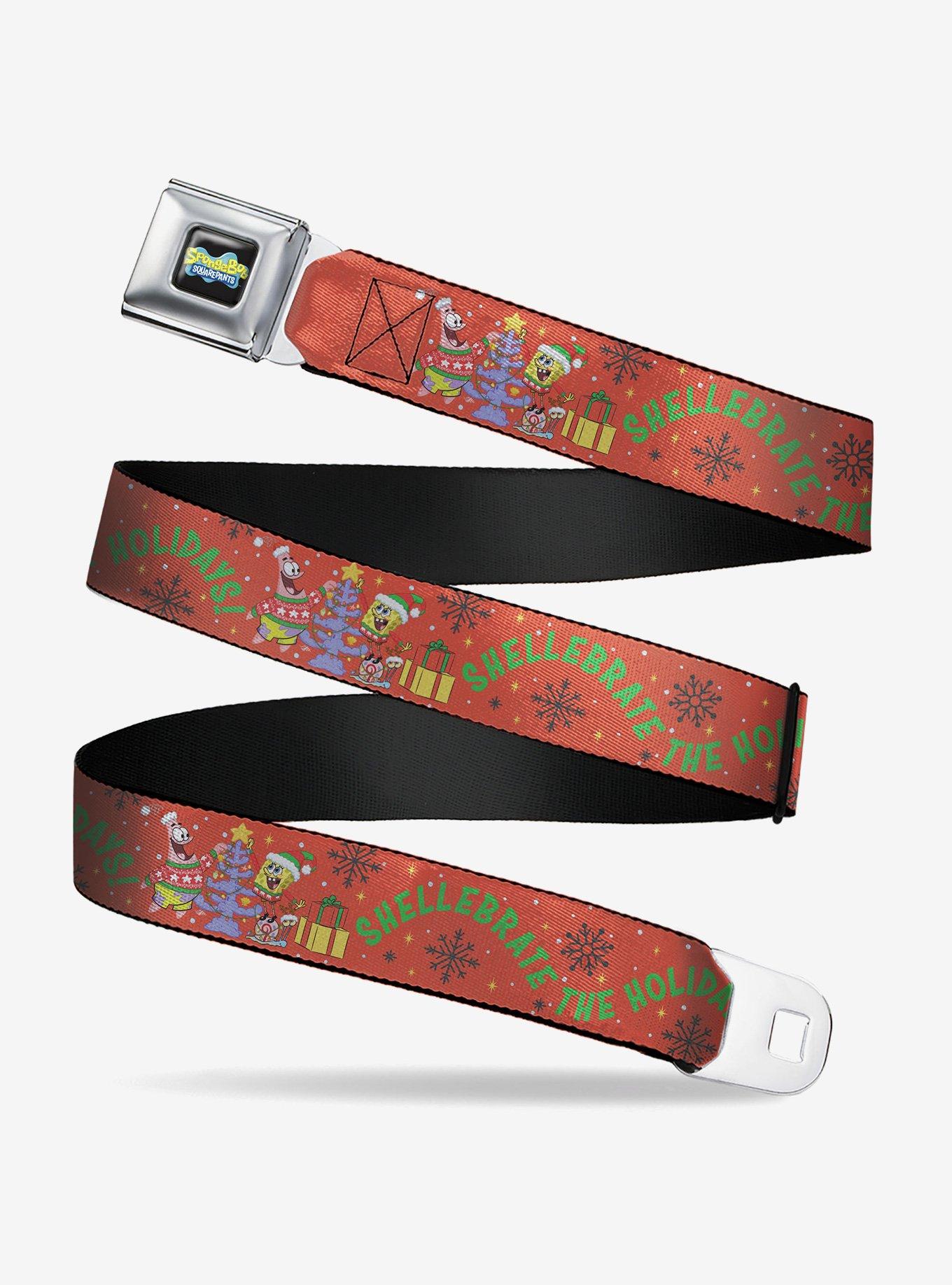 SpongeBob SquarePants and Patrick Star Shellebrate Holidays Pose Youth Seatbelt Buckle Belt