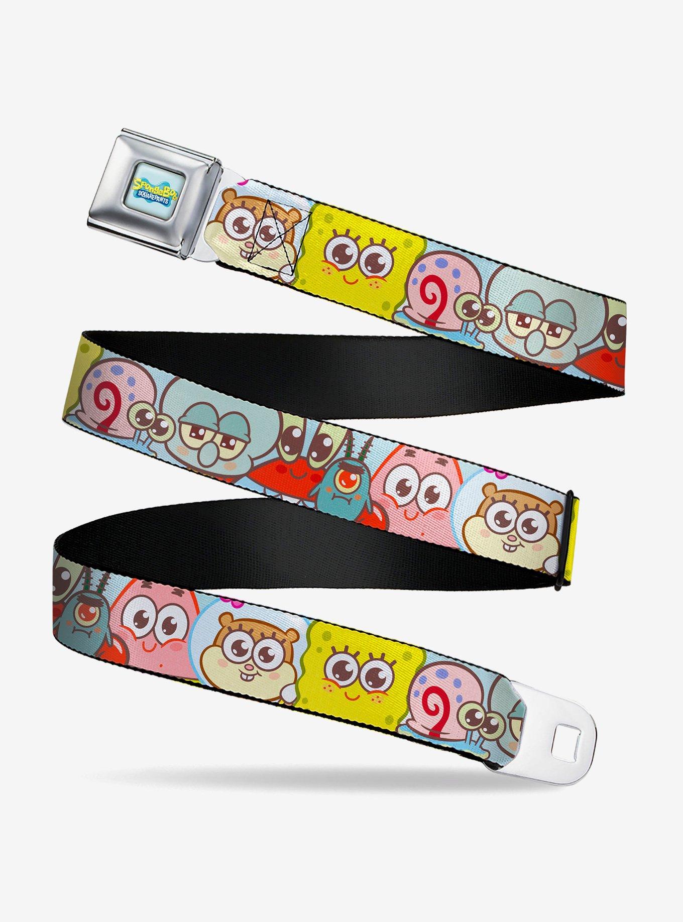 SpongeBob SquarePants and Friends Close-Up Face Light Youth Seatbelt Buckle Belt