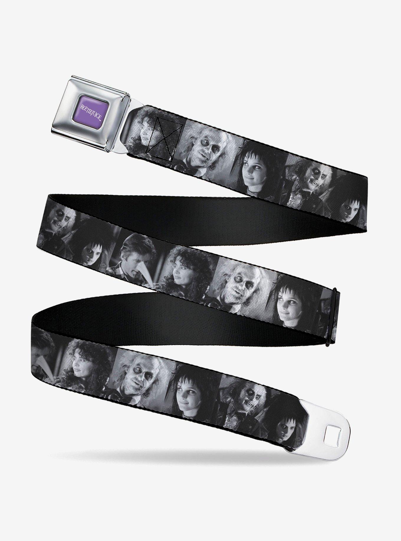 Beetlejuice Character Face Blocks Youth Seatbelt Buckle Belt