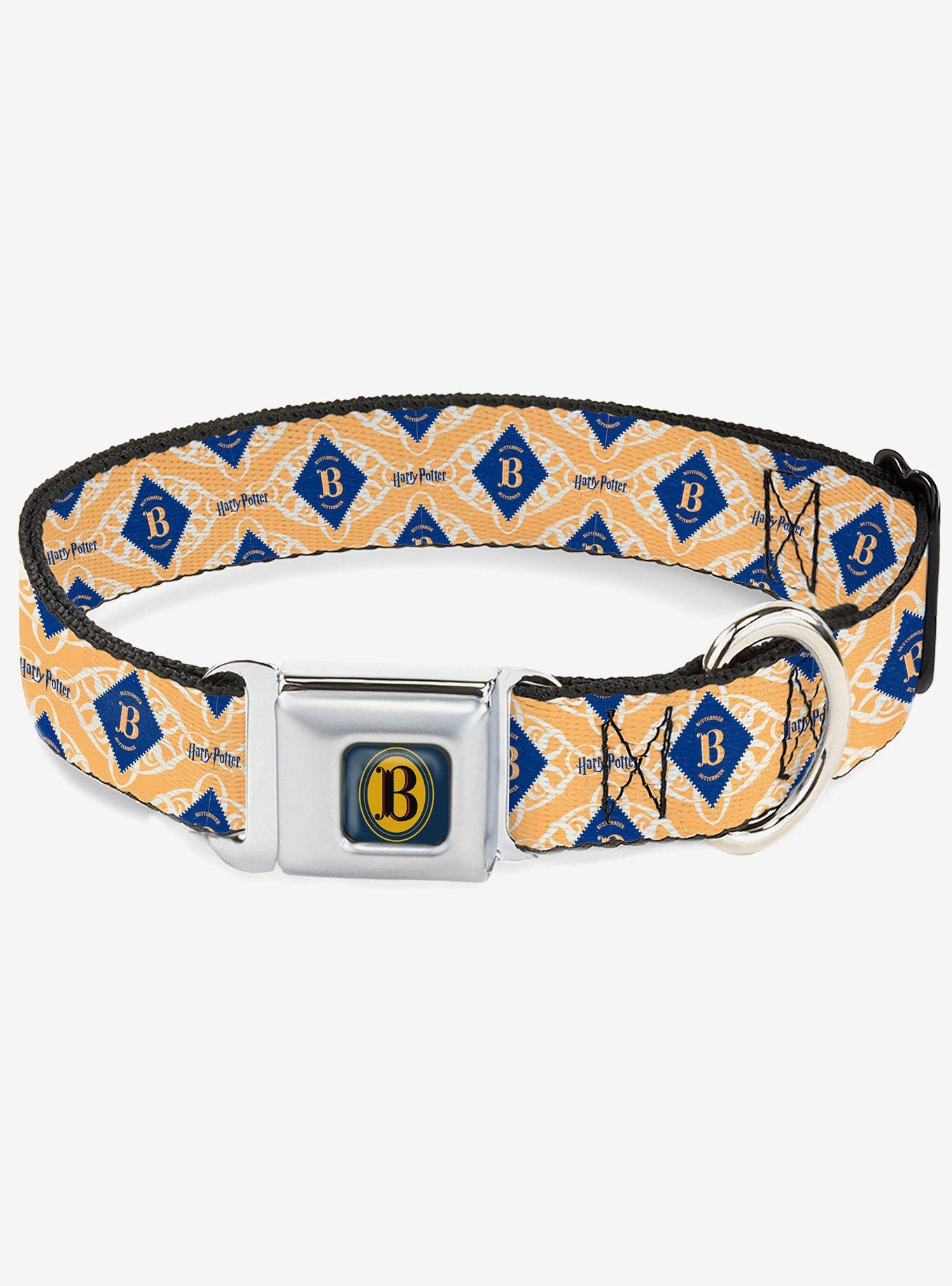 Harry Potter Butterbeer Diamond Logo Seatbelt Buckle Dog Collar