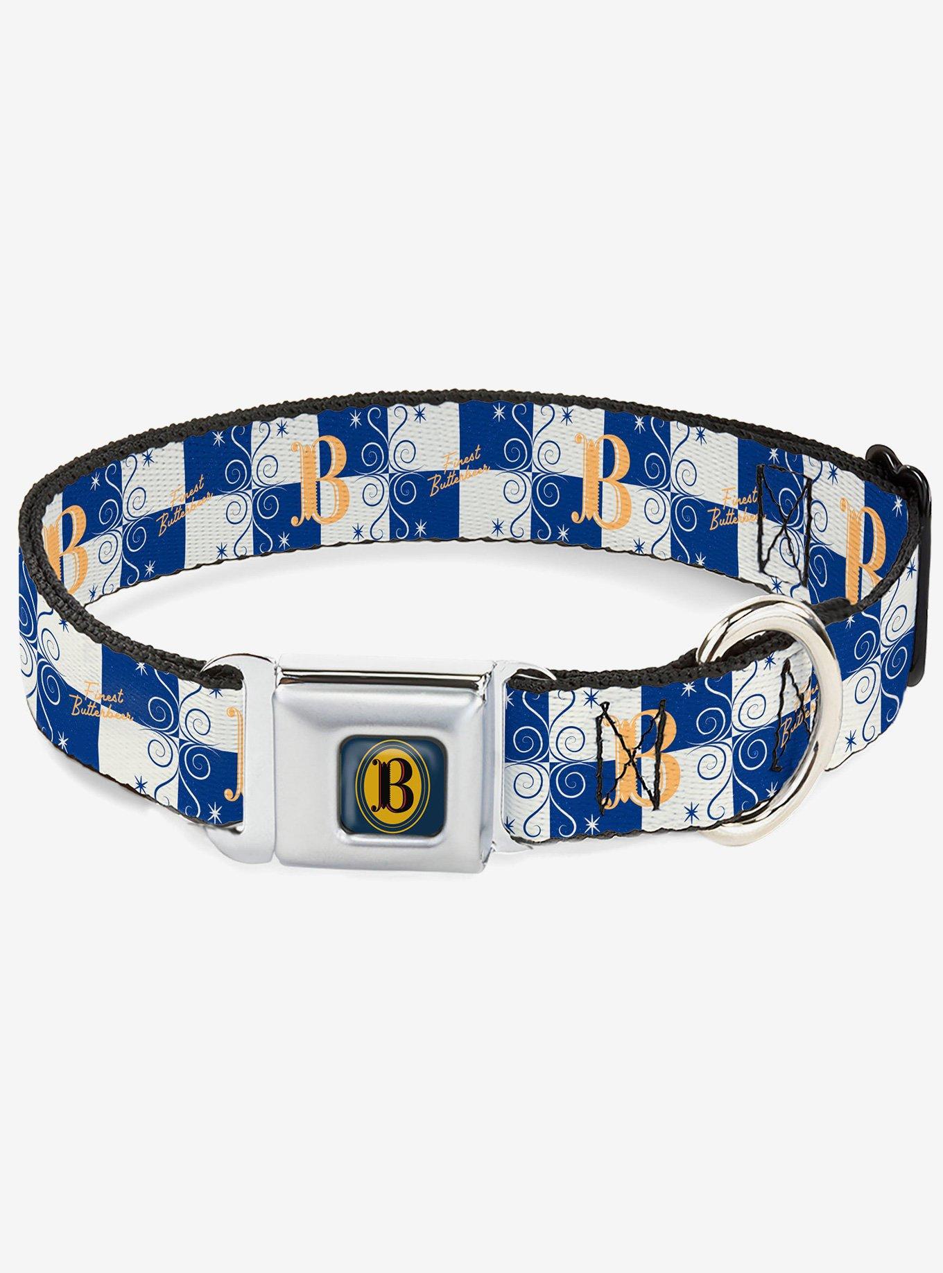 Harry Potter Butterbeer Logo Checker Seatbelt Buckle Dog Collar, , hi-res