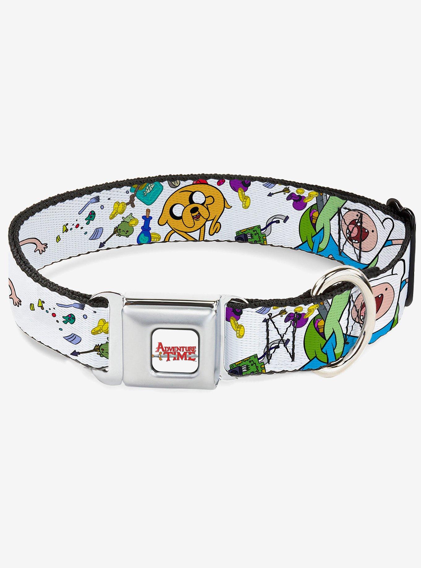 Adventure Time Jake and Finn Open Pack Pose Seatbelt Buckle Dog Collar, , hi-res