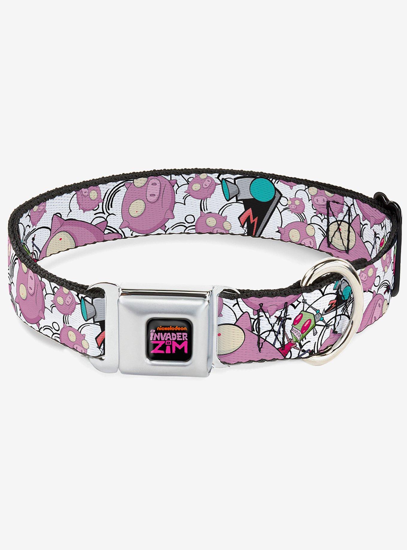 Invader Zim GIR and Piggy Doddles Seatbelt Buckle Dog Collar