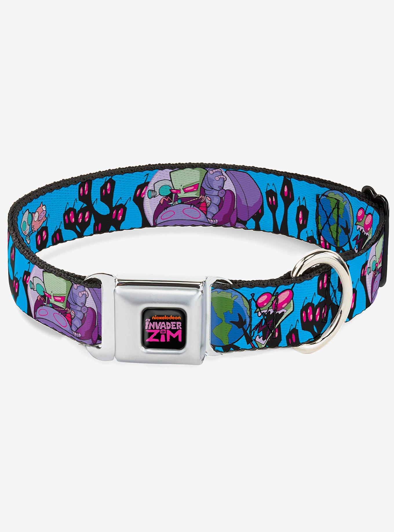 Invader Zim GIR and Piggy Rule the World Poses Seatbelt Buckle Dog Collar, , hi-res