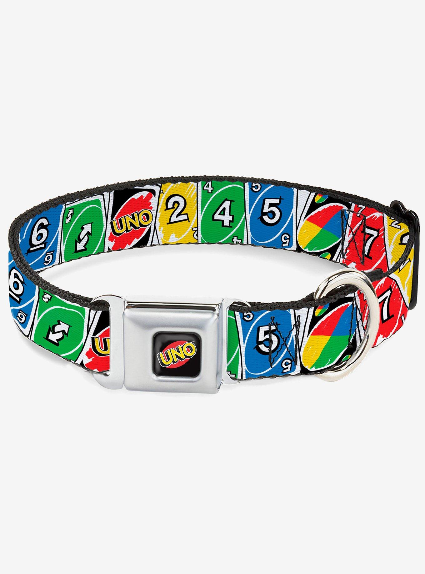 UNO Cards Lineup Stack Multi Seatbelt Buckle Dog Collar, , hi-res