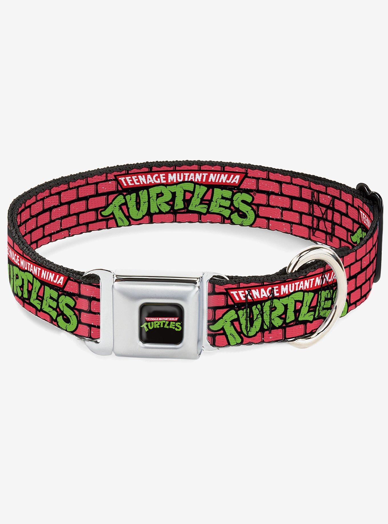 Teenage Mutant Ninja Turtles Brick Title Logo Seatbelt Buckle Dog Collar, , hi-res