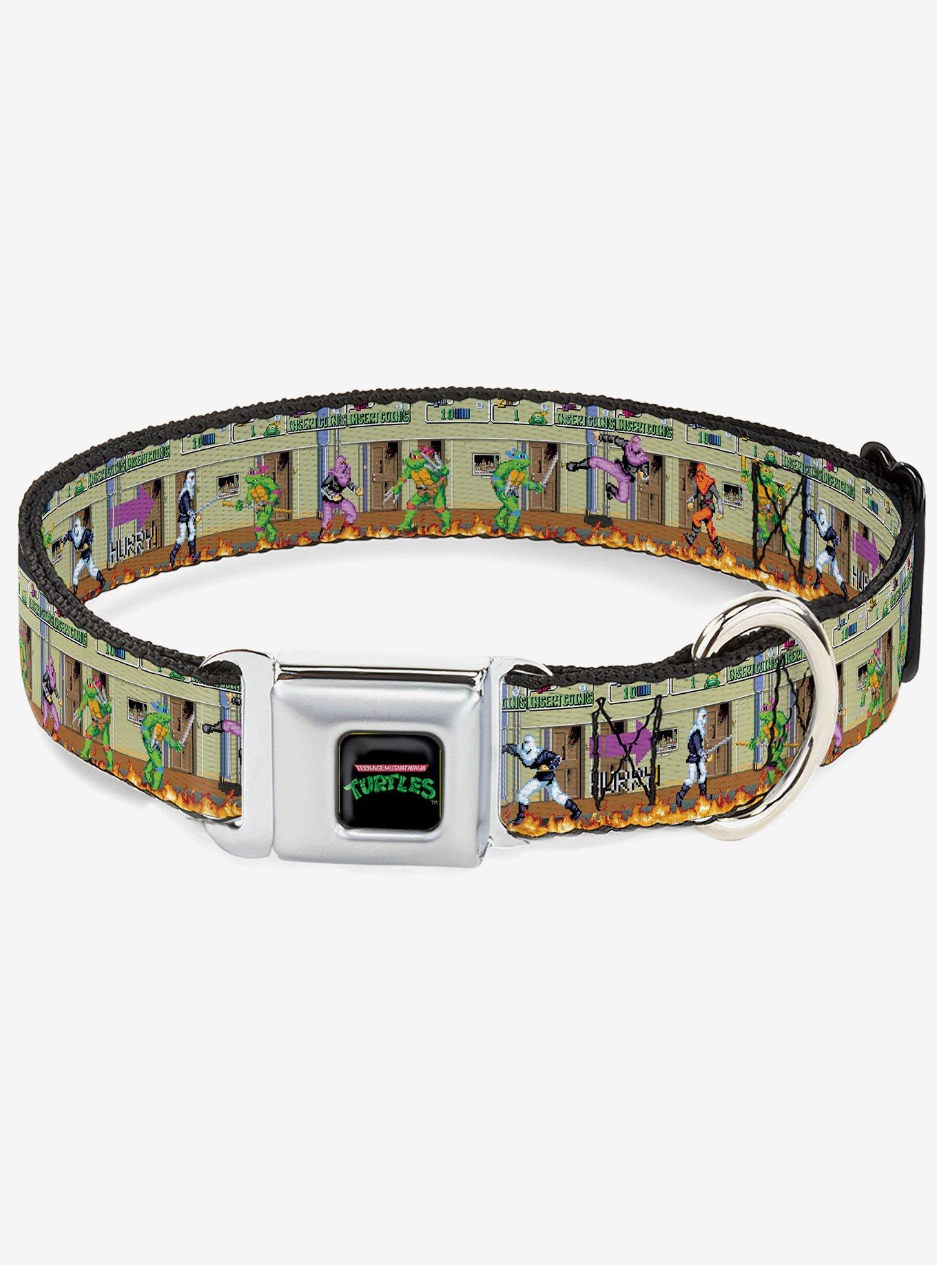 Teenage Mutant Ninja Turtles Battle Foot Soldiers Video Game Scene Seatbelt Buckle Dog Collar, , hi-res