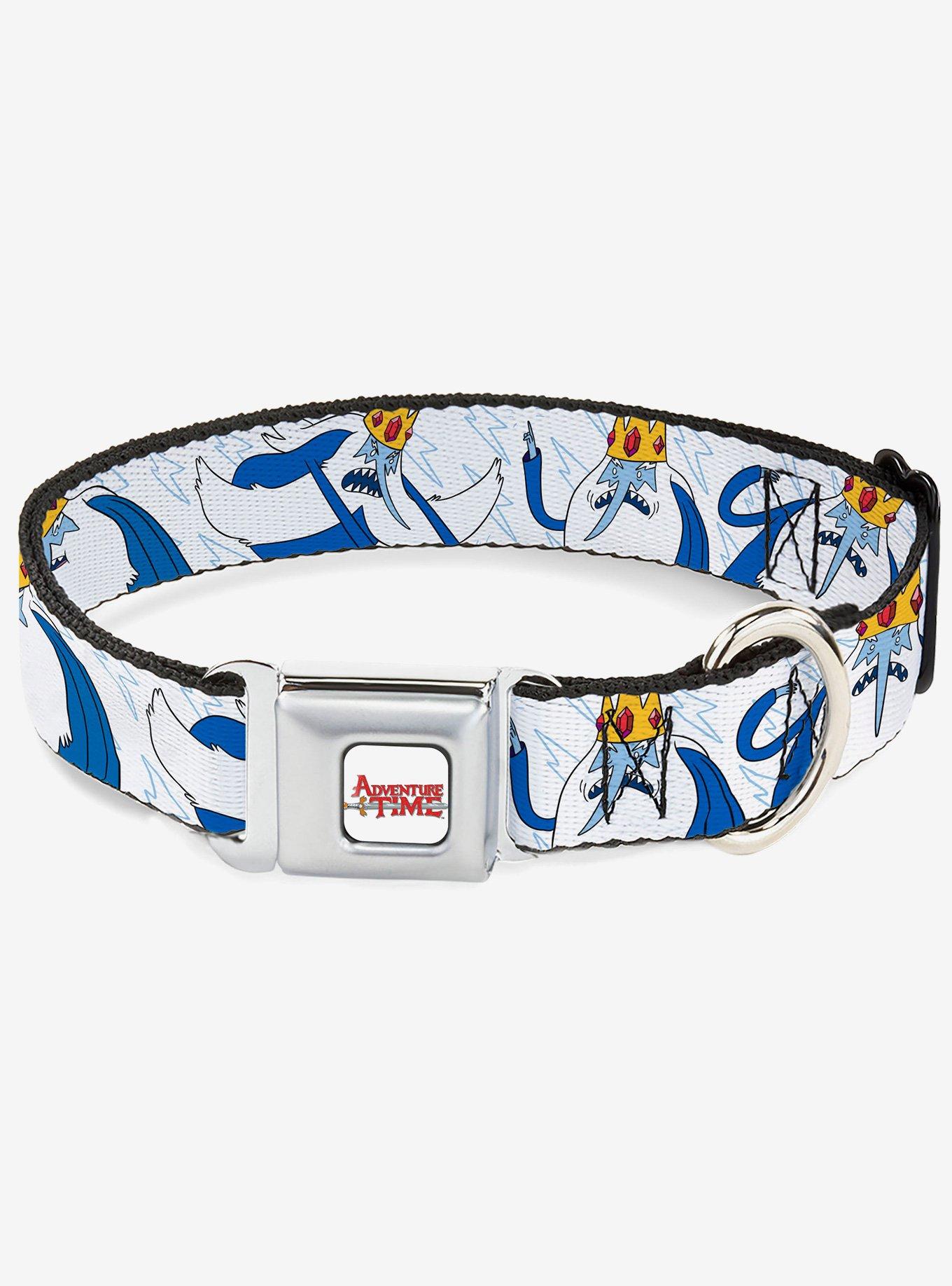 Adventure Time Ice King Poses and Bolts Seatbelt Buckle Dog Collar, , hi-res