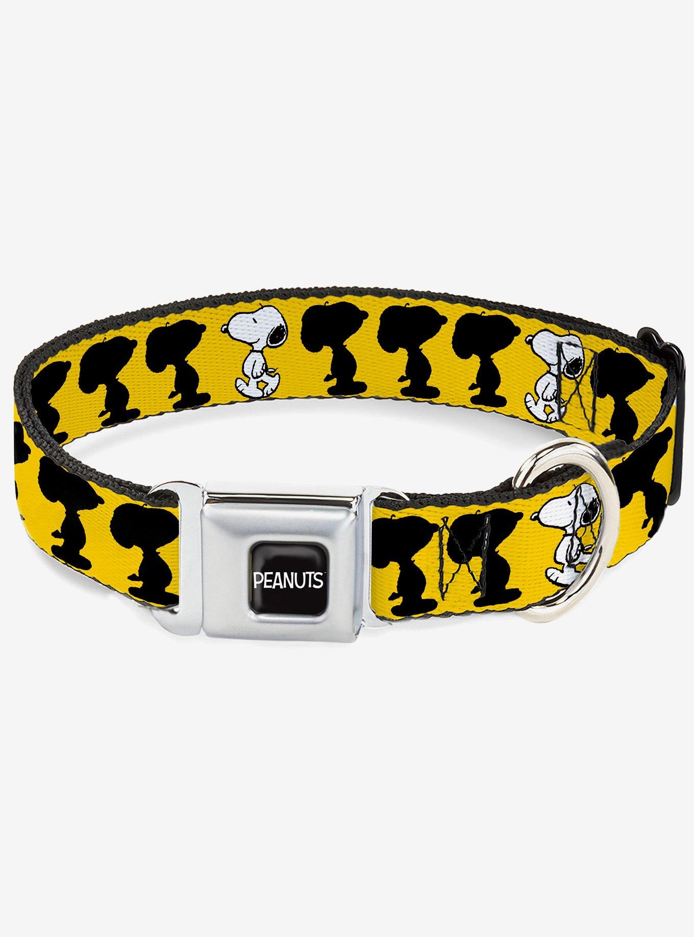 Peanuts 75th Anniversary Snoopy Walking Silhouette Seatbelt Buckle Dog Collar, , hi-res