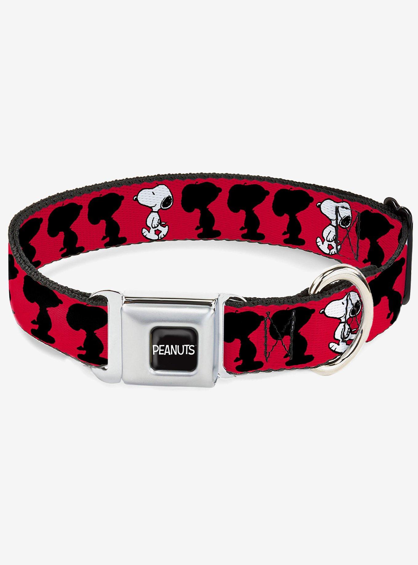 Peanuts Snoopy Walking Silhouette Seatbelt Buckle Dog Collar, , hi-res