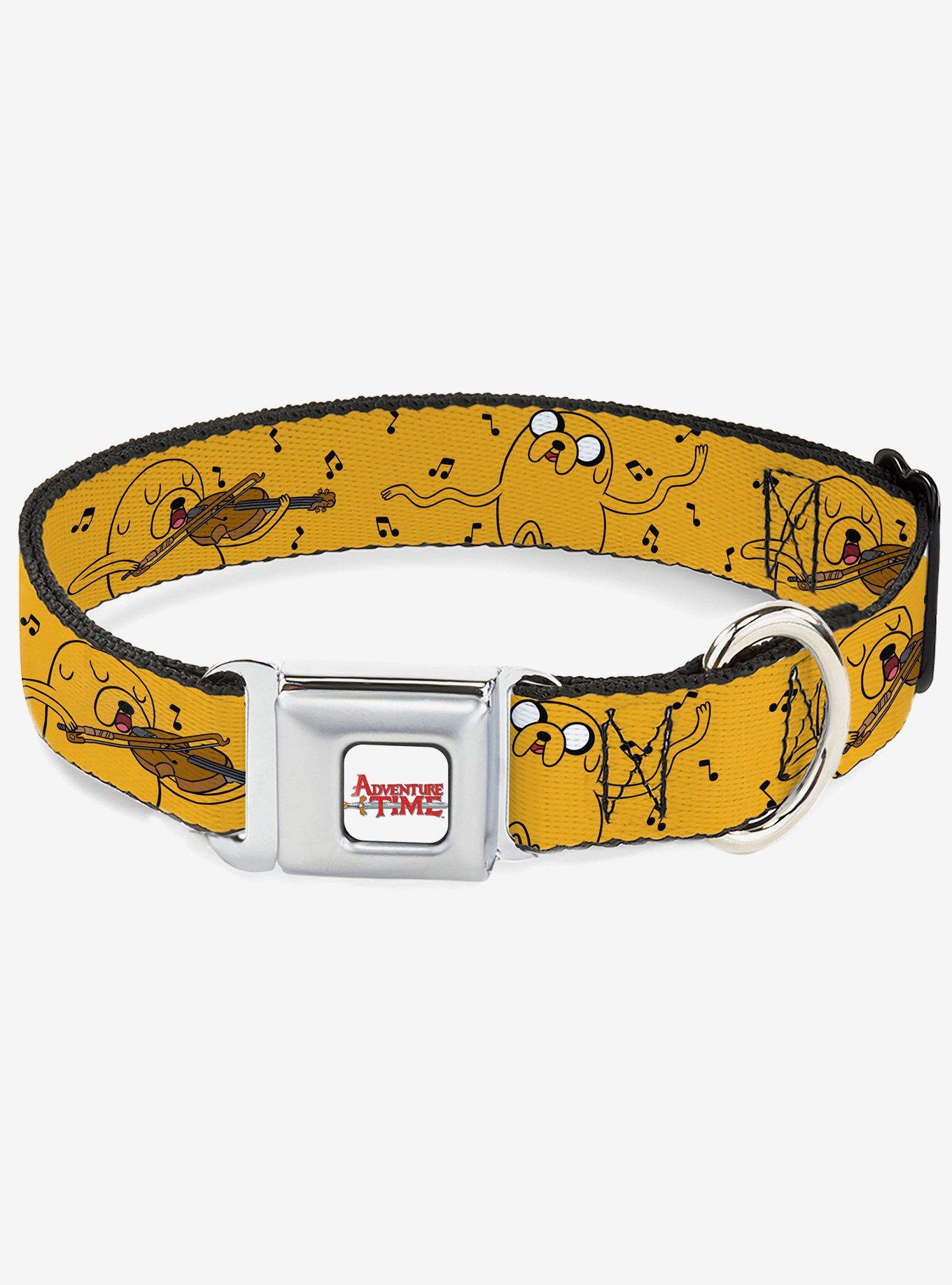 Adventure Time Jake Dancing and Violin Pose Seatbelt Buckle Dog Collar, , hi-res