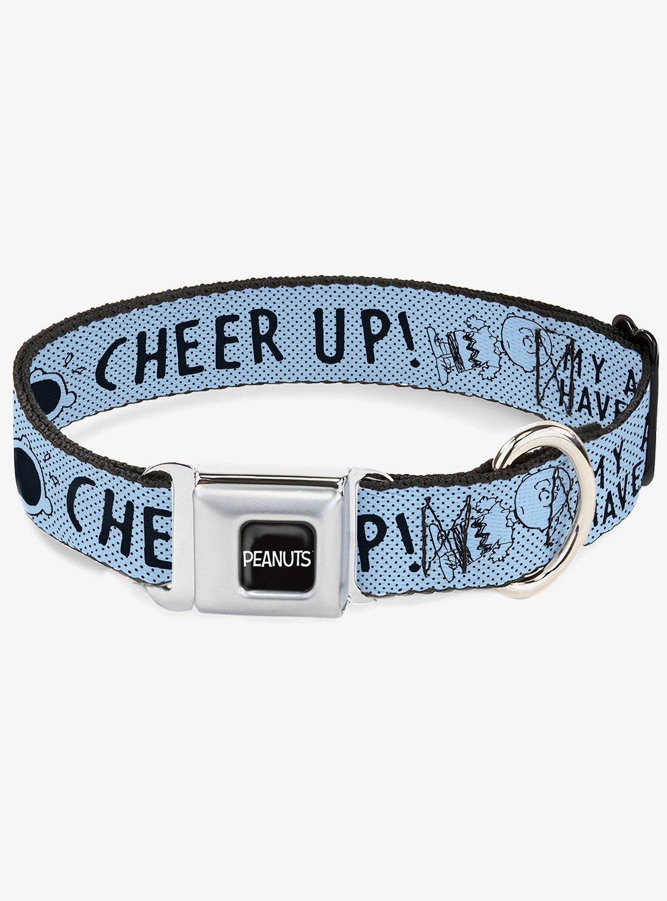 Peanuts Charlie Brown Poses and Quotes Seatbelt Buckle Dog Collar