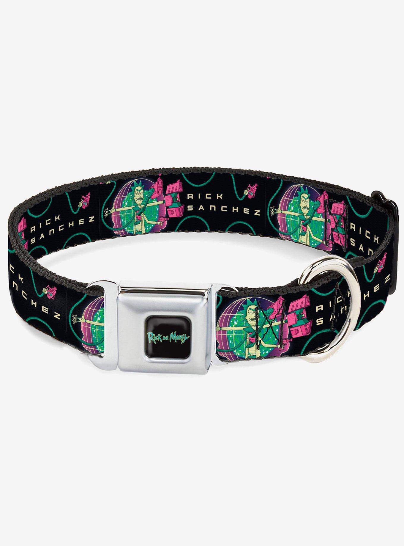 Rick and Morty Multi Arm Portal Poses Seatbelt Buckle Dog Collar