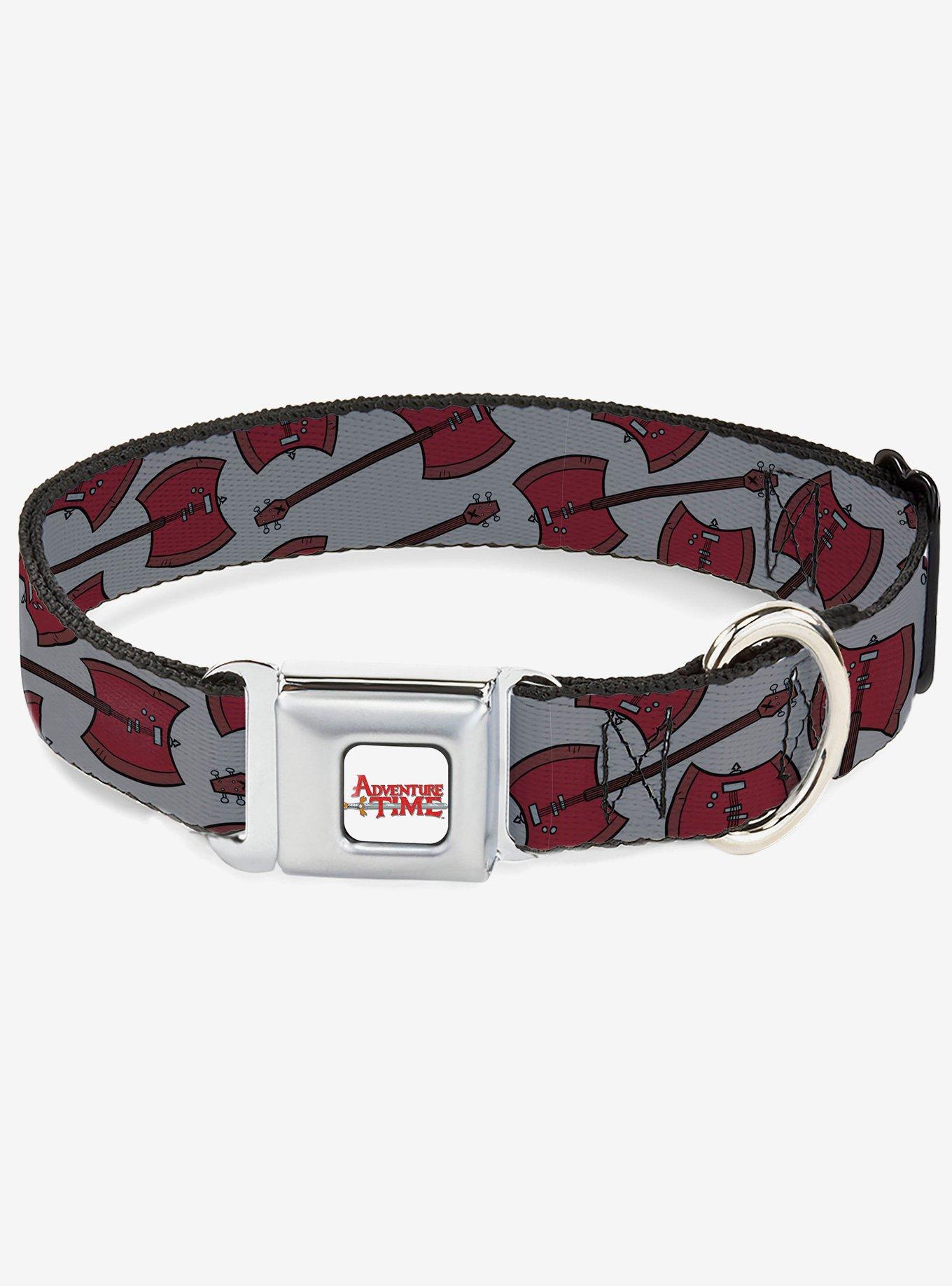 Adventure Time Marceline's Axe Bass Guitar Scattered Seatbelt Buckle Dog Collar, , hi-res