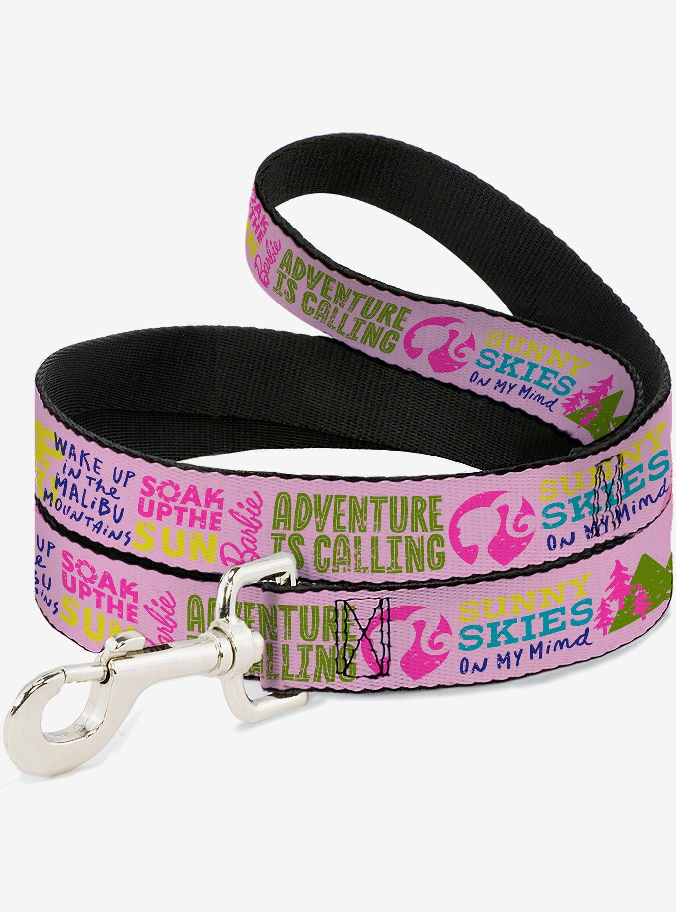 Barbie Camp Malibu Quotes and Icons Pink Multi Dog Leash, , hi-res